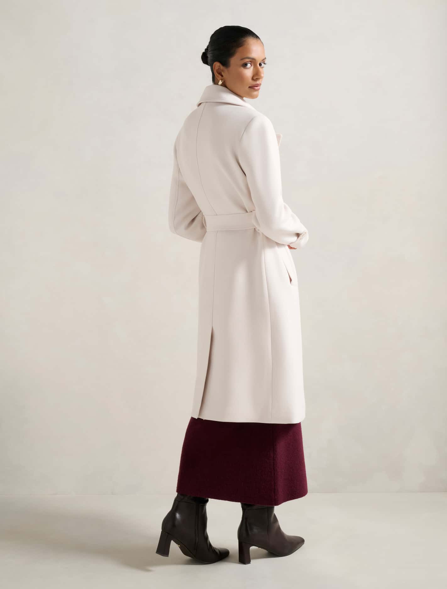 Tayla Petite Trench Coat Stone