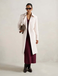 Tayla Petite Trench Coat Stone