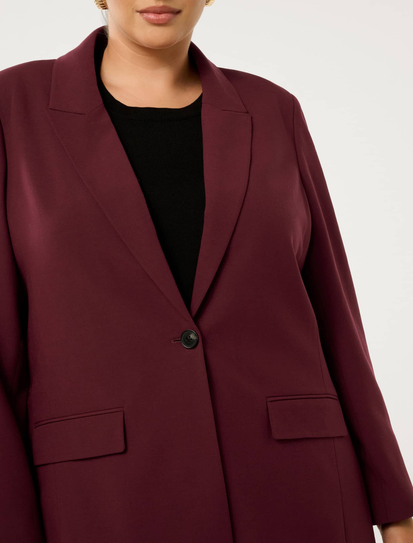 Hadley Curve Single Breasted Blazer Oxblood Red Suit