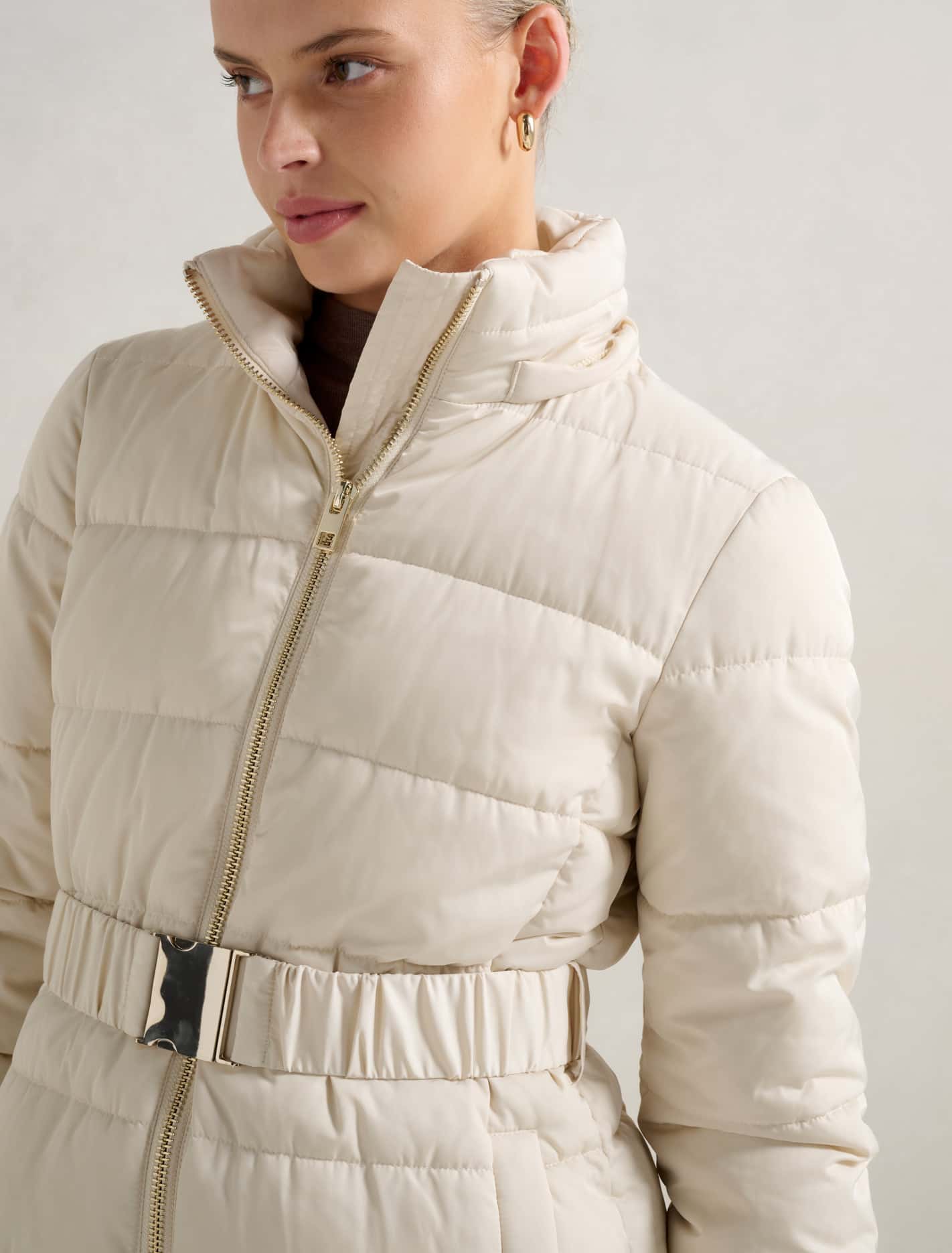 Sandra Long Puffer Coat True Cream