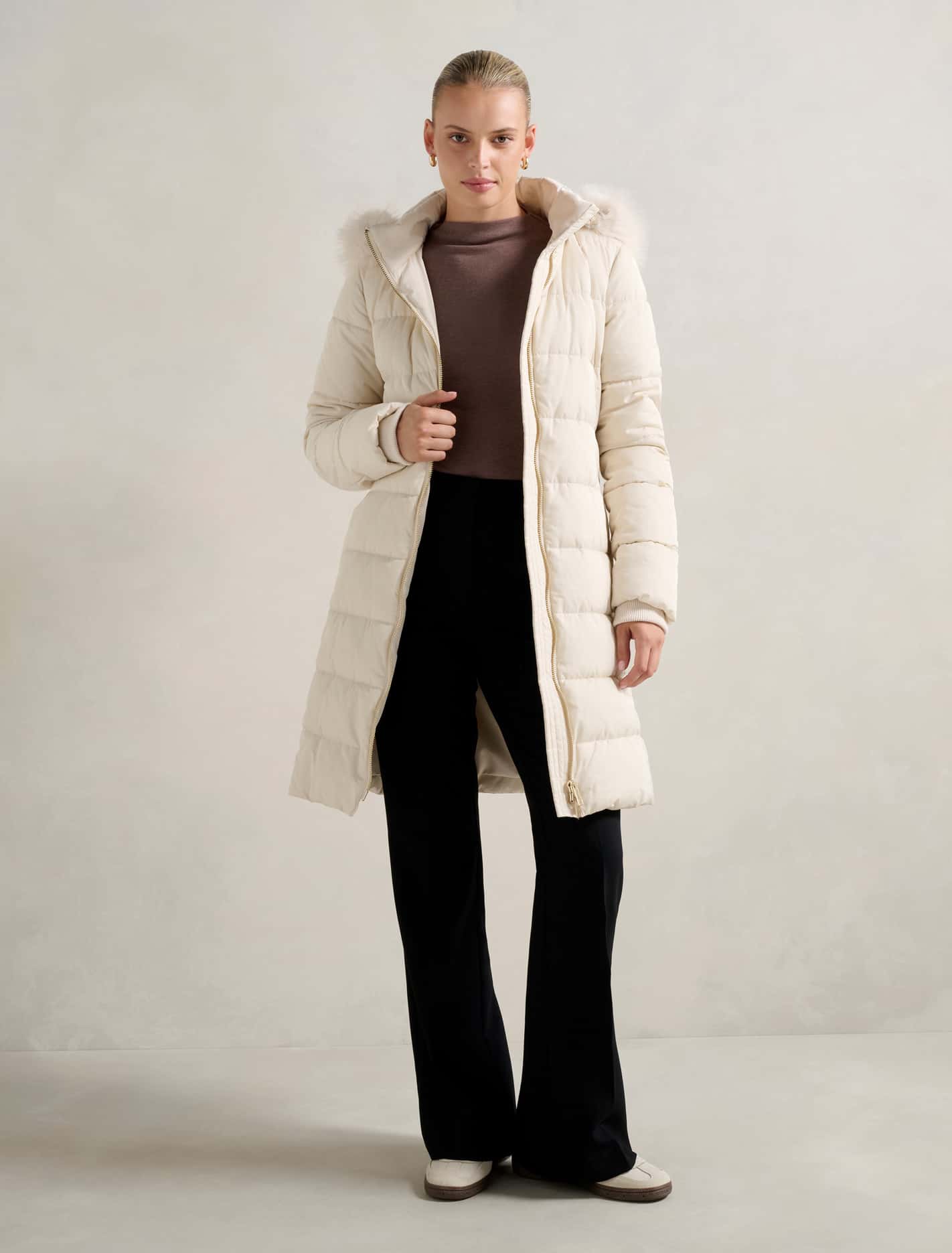 Sandra Long Puffer Coat True Cream