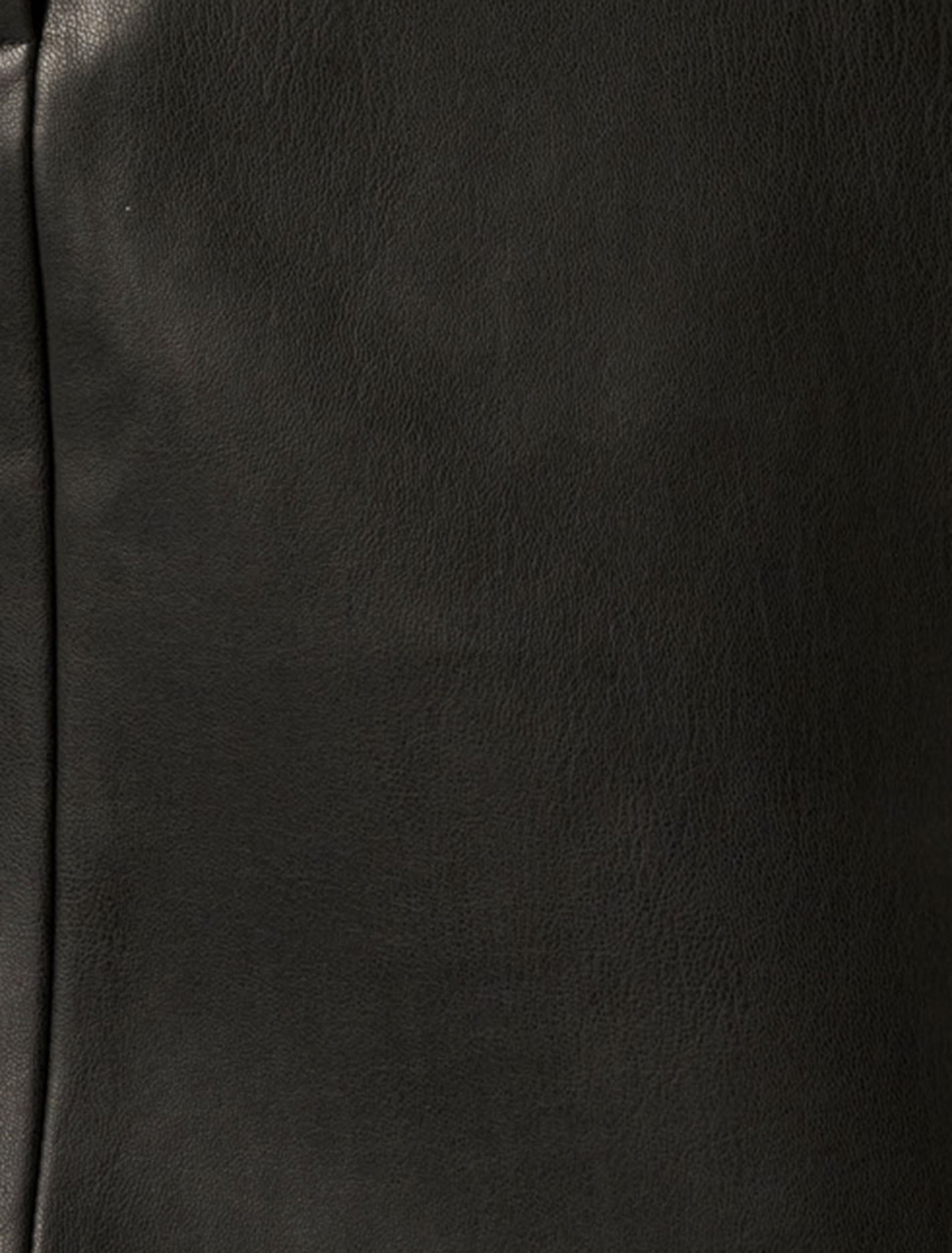 Gemma Vegan Leather Mini Skirt Black