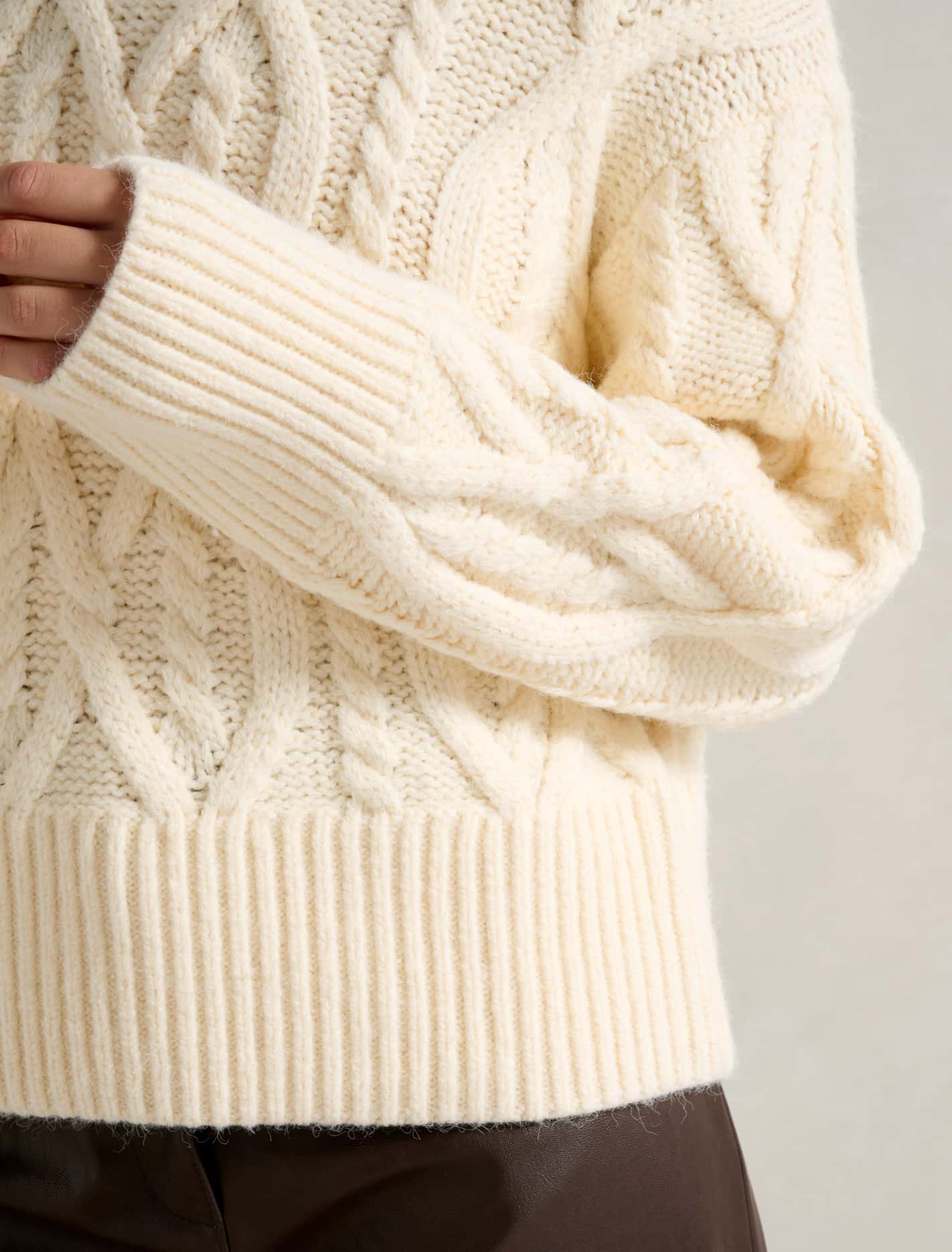 Audrina Cable Knit Jumper Butter
