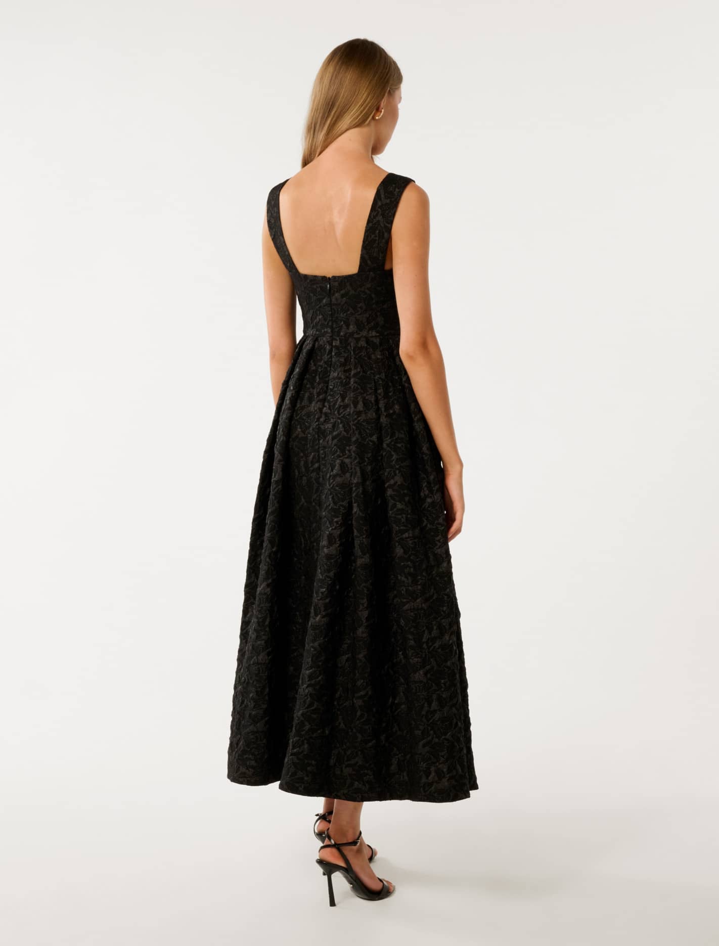 Tiffany Jacquard Maxi Dress Black