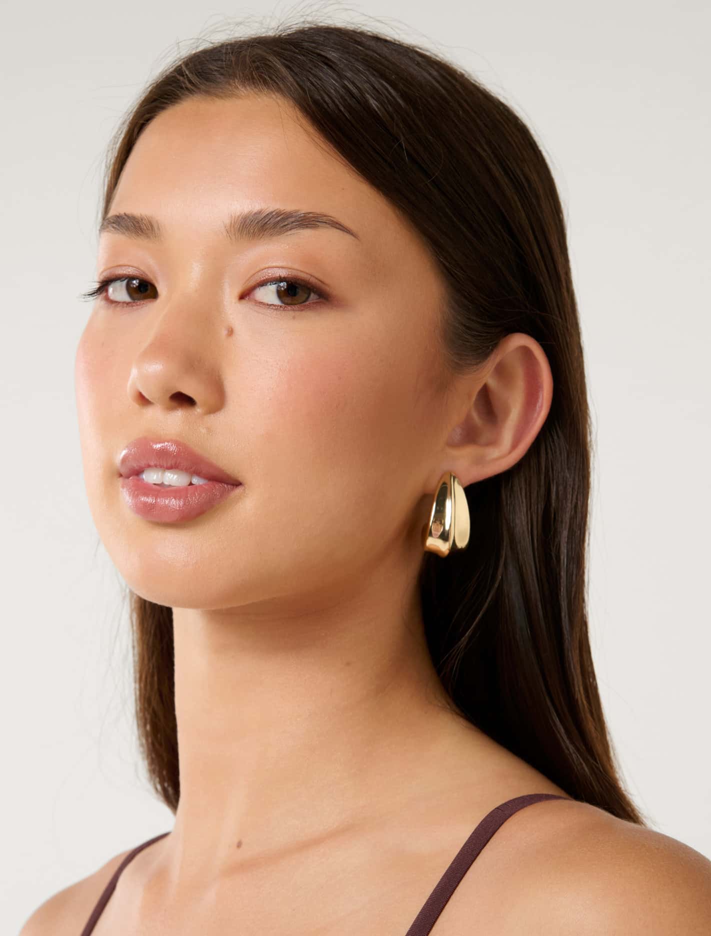 Signature Portia Panel Earrings Gold