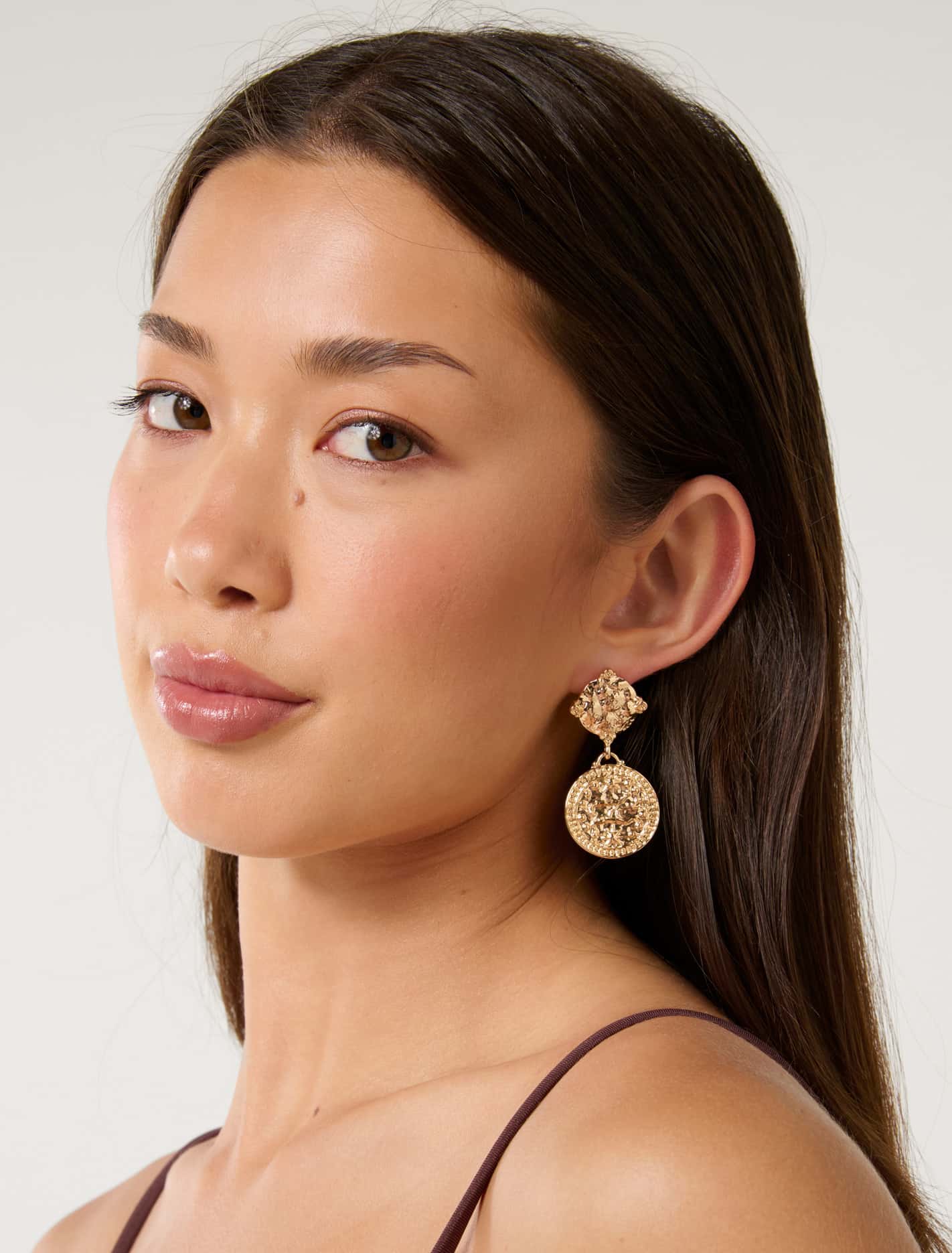 Signature Carmen Coin Earrings Gold
