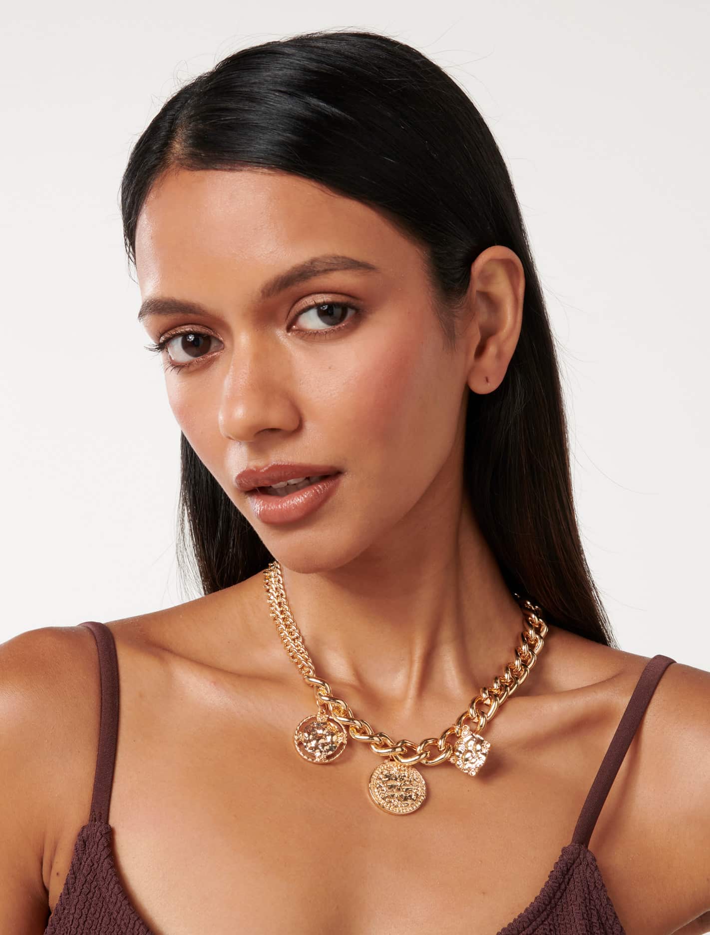 Signature Carmen Coin Necklace Gold