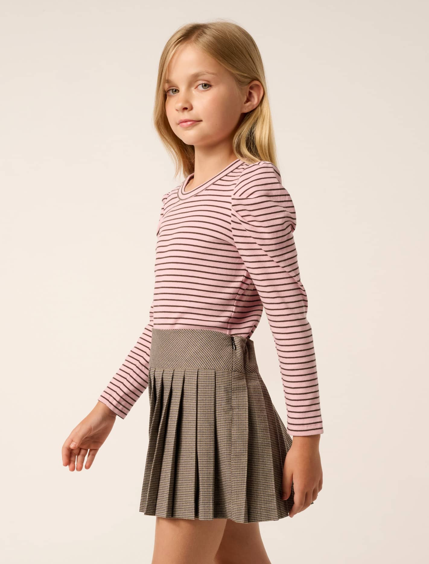 Ariel Teen LS Jersey Top Pink Stripe