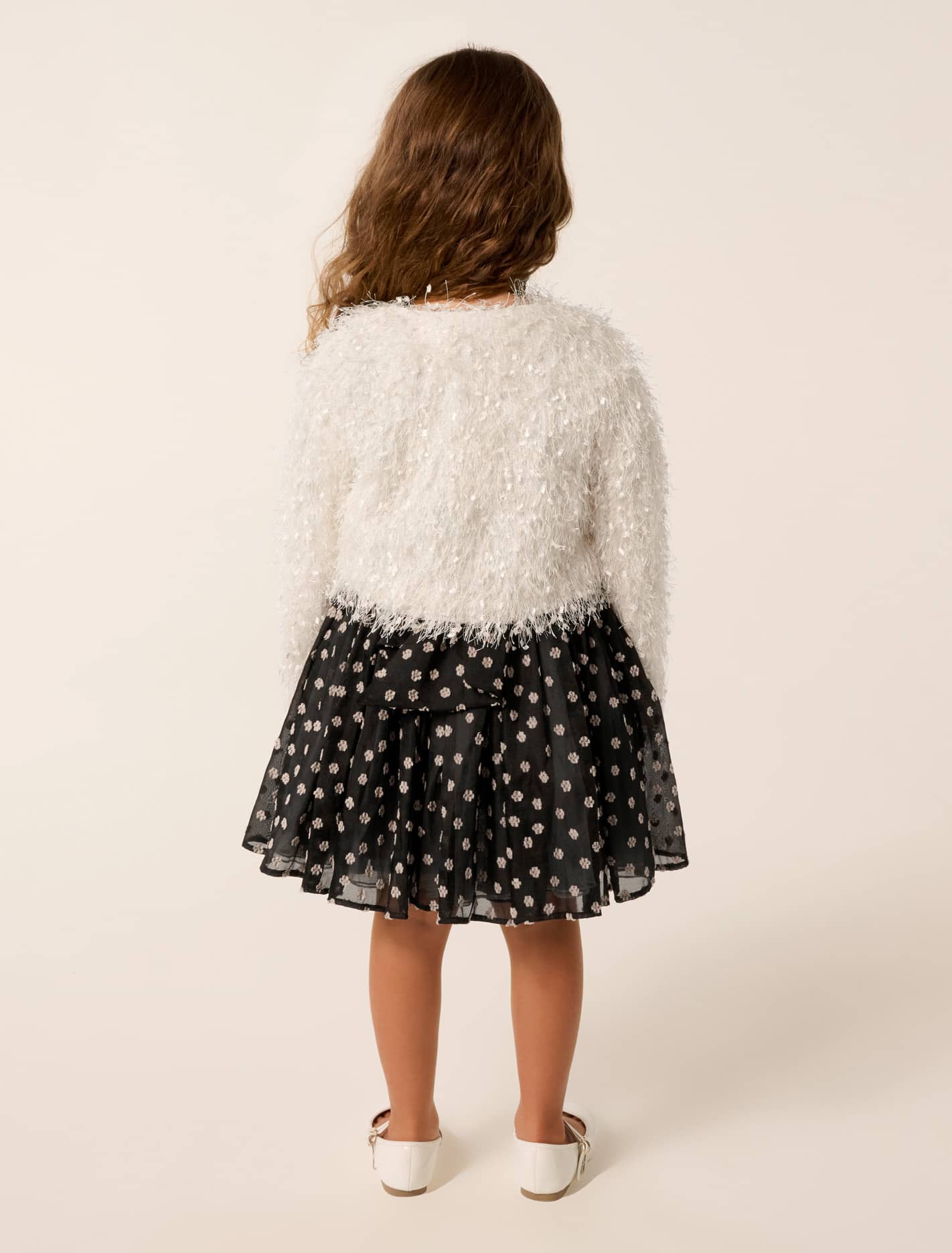 Heidi Girls Fringe Cropped Jacket White Cloud