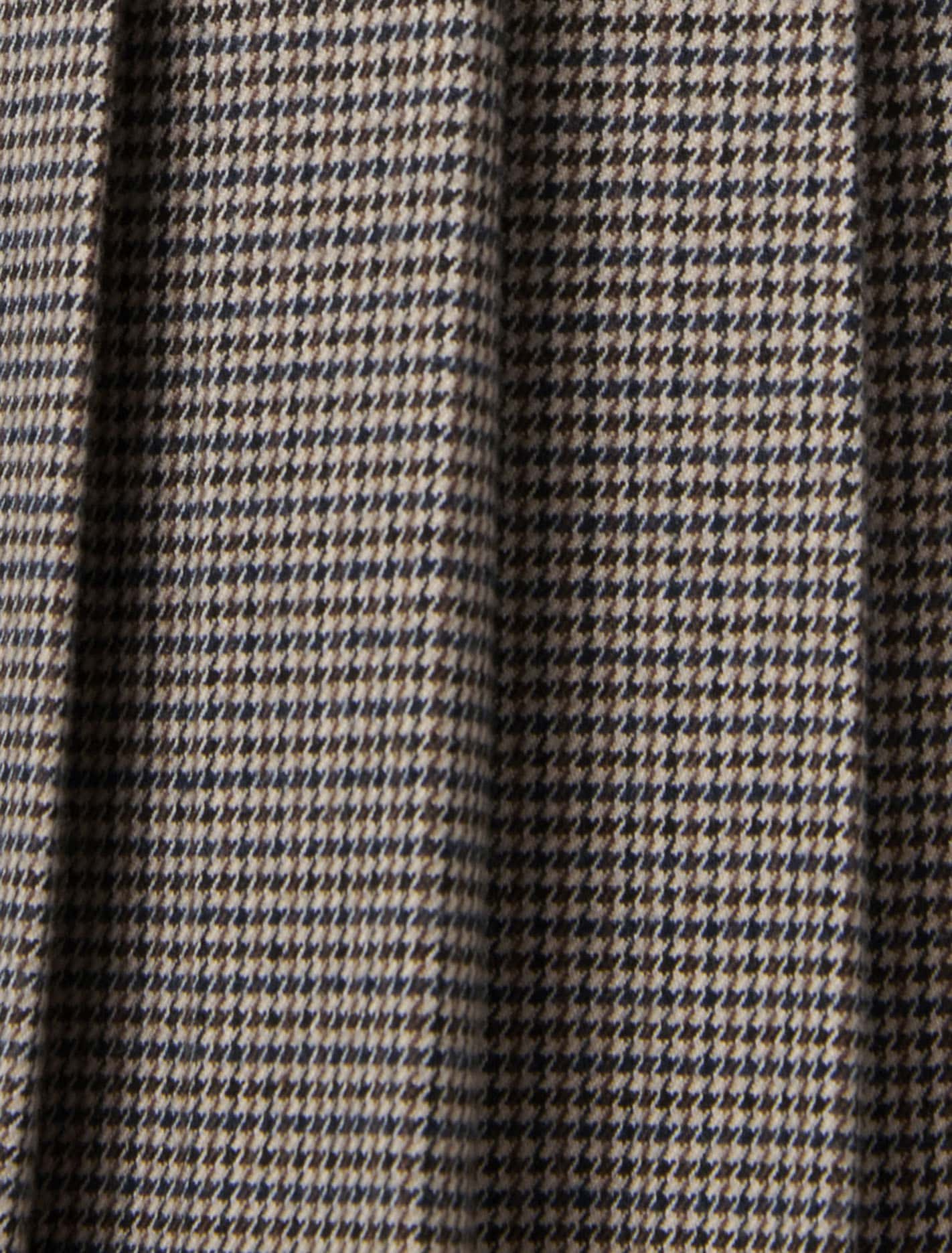 Alberta Teen Pleat Mini Skirt Mocha Check