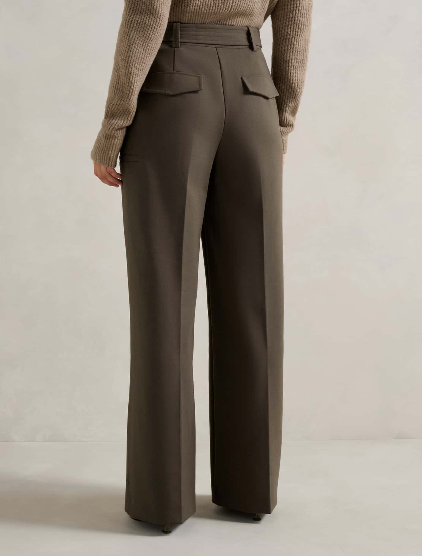 Odette Utility Wide-Leg Pants Slate Grey