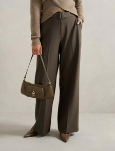 Odette Utility Wide-Leg Pants Slate Grey