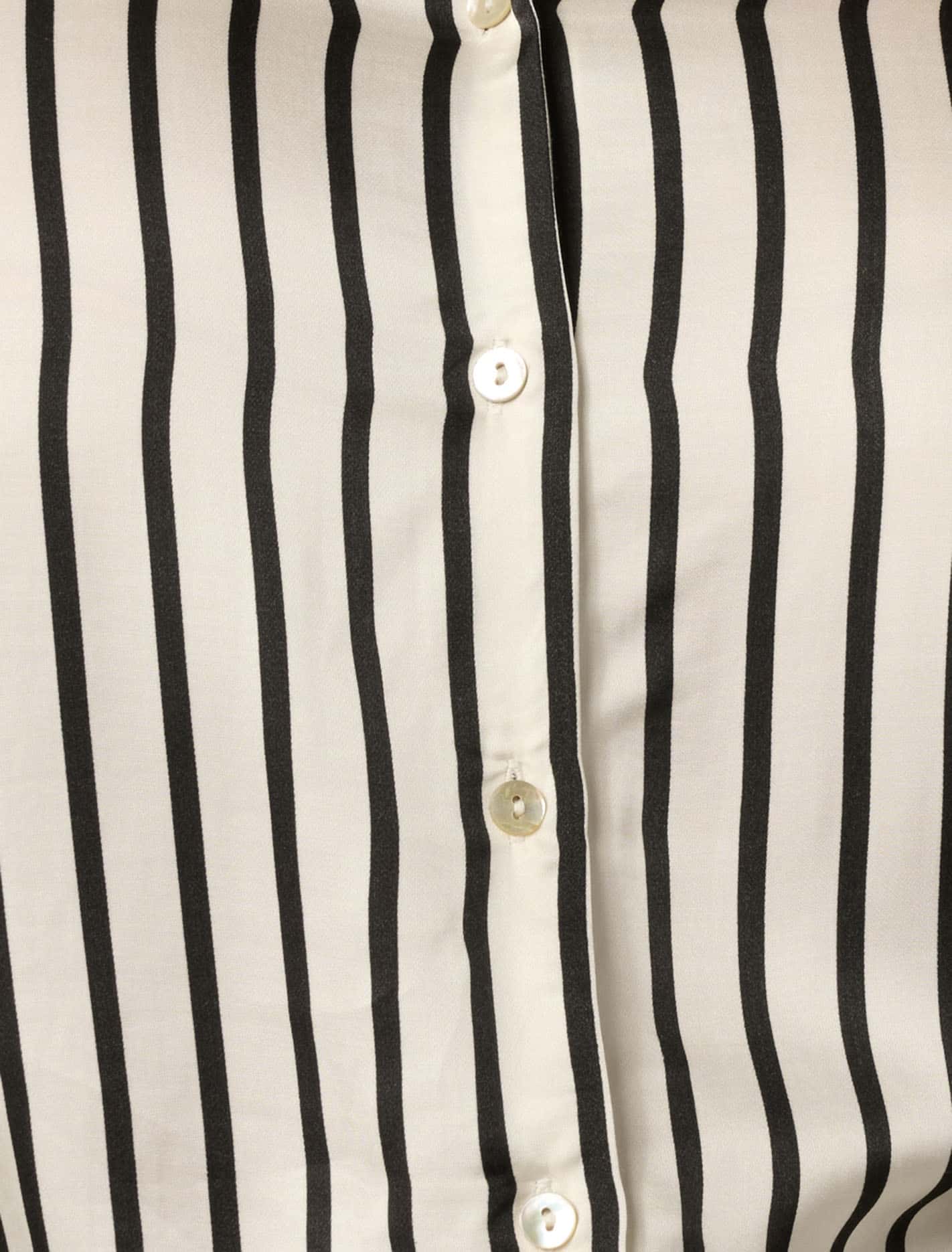Coco Curve Satin Shirt Nera Stripe