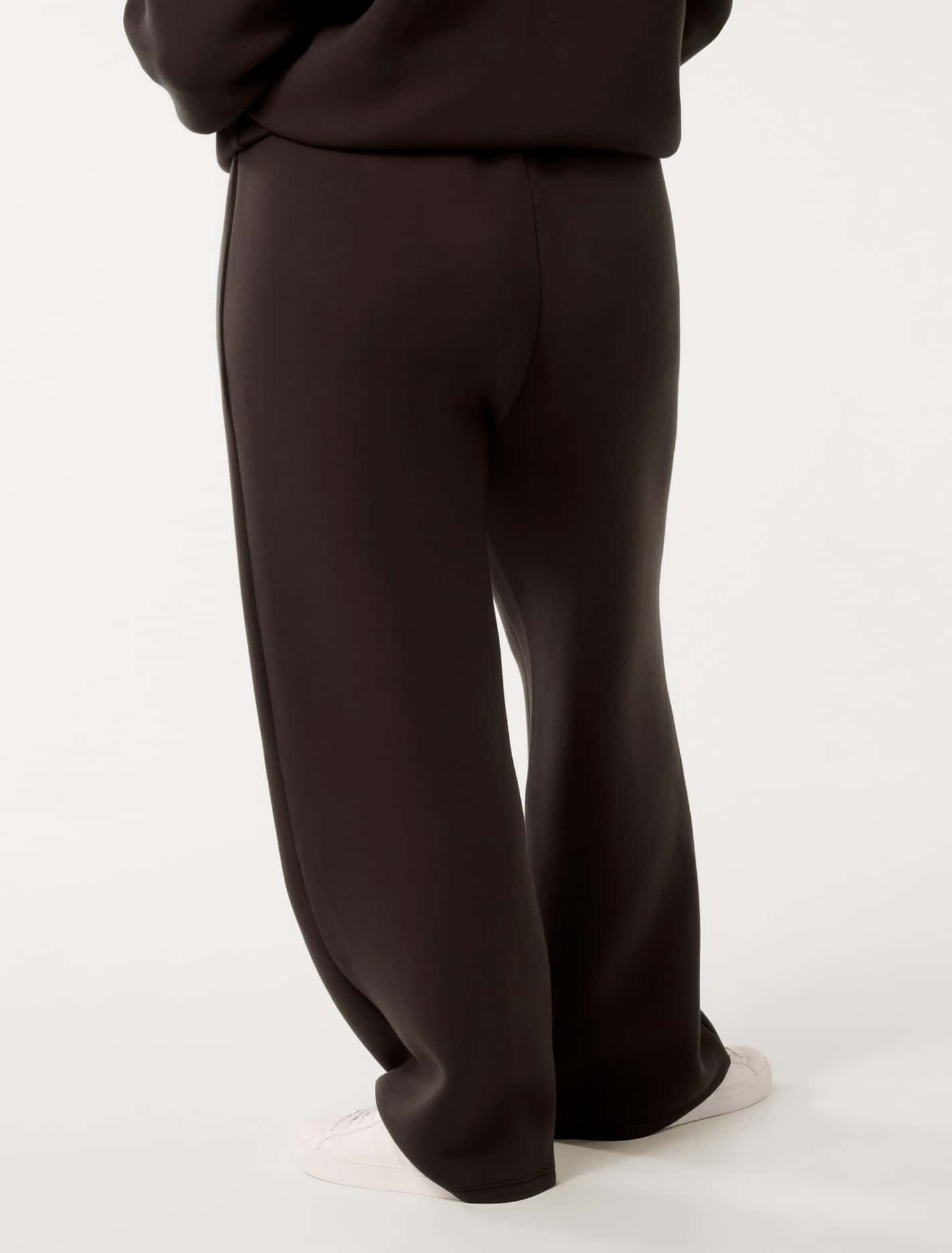 Tiana Curve Wide-Leg Track Pants Dark Chocolate