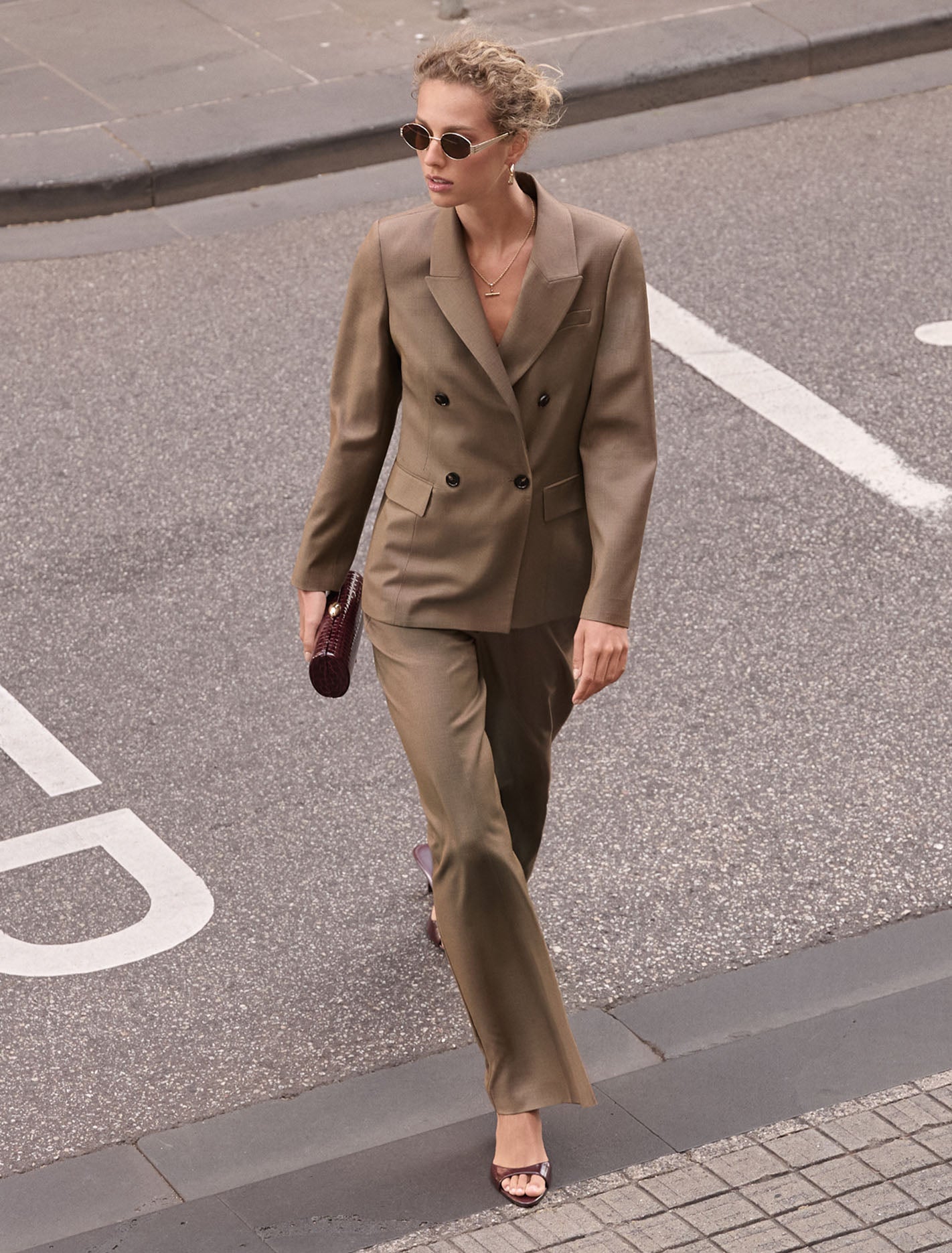 Harper Wide Leg Pants Hazel Suit