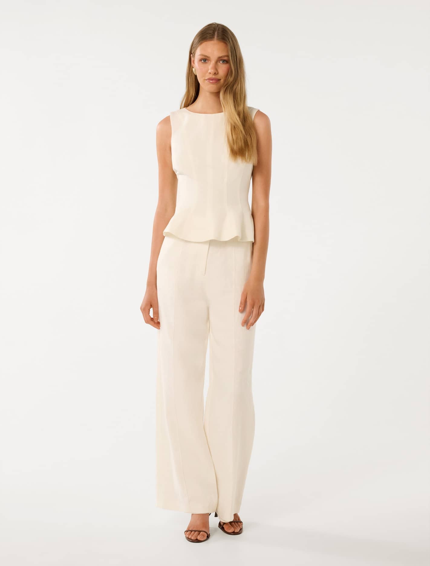 Penny Peplum Top Star White