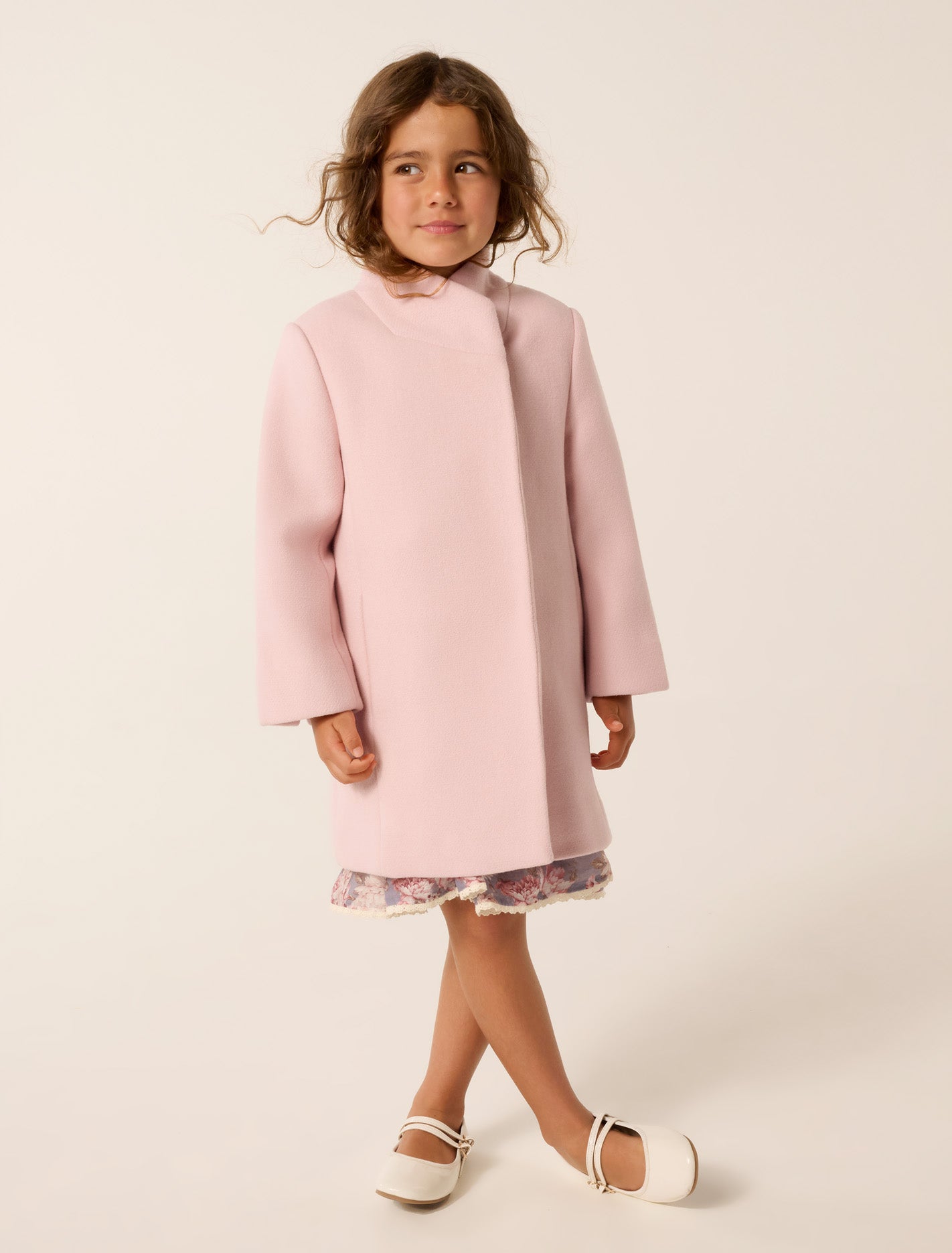 Susana Girls Wrap Coat Pink Blossom
