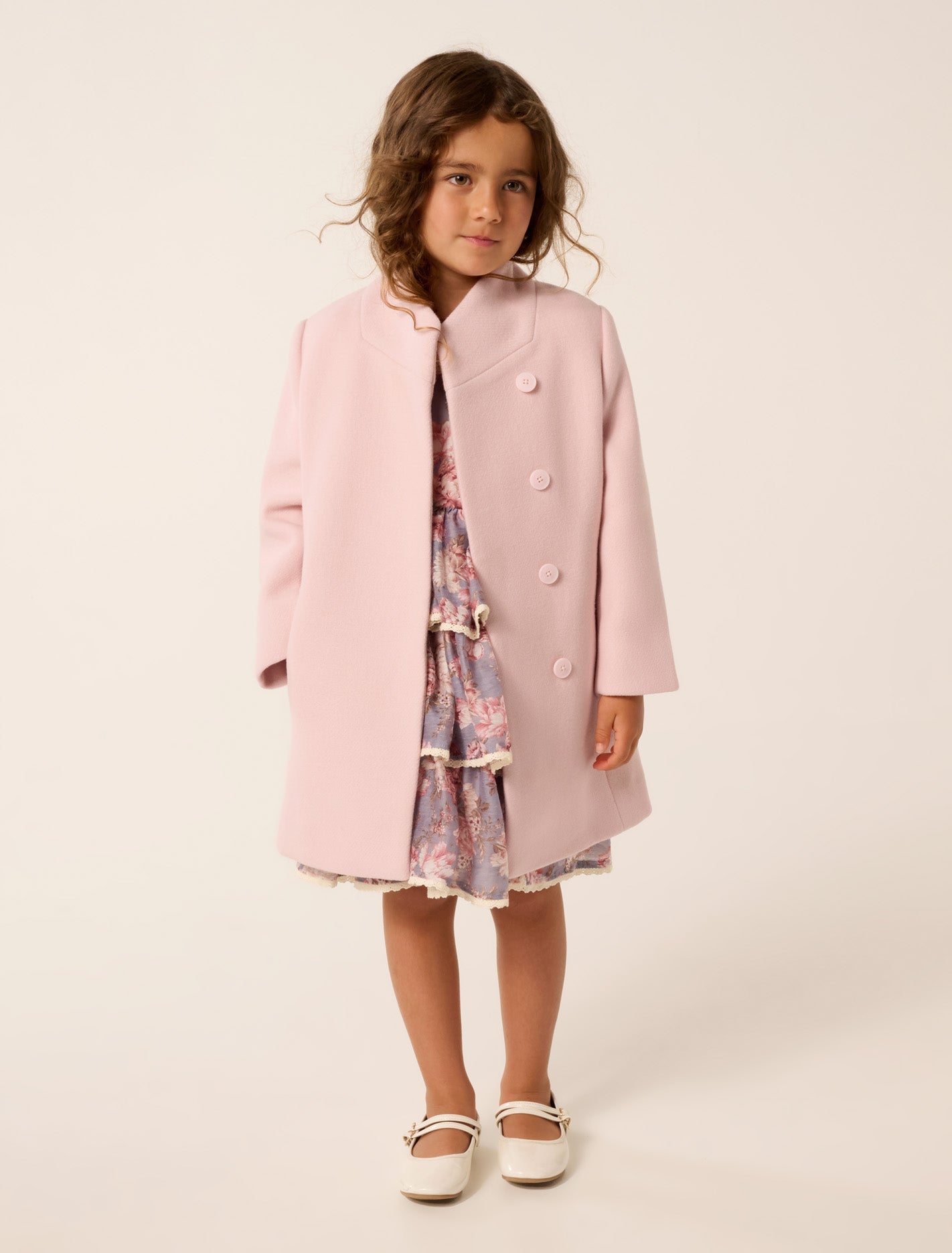 Susana Girls Wrap Coat Pink Blossom