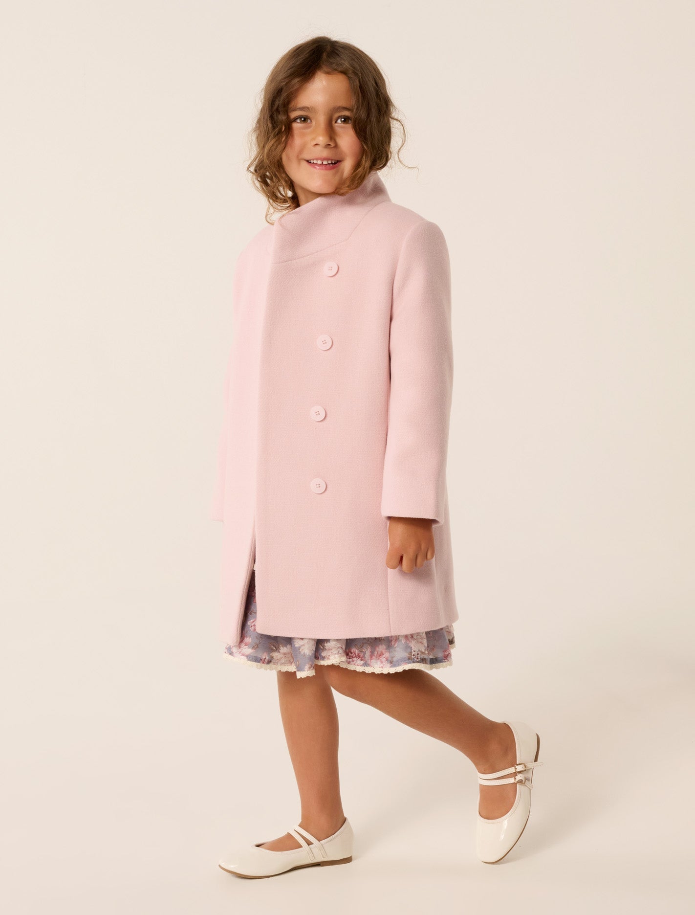 Susana Girls Wrap Coat Pink Blossom