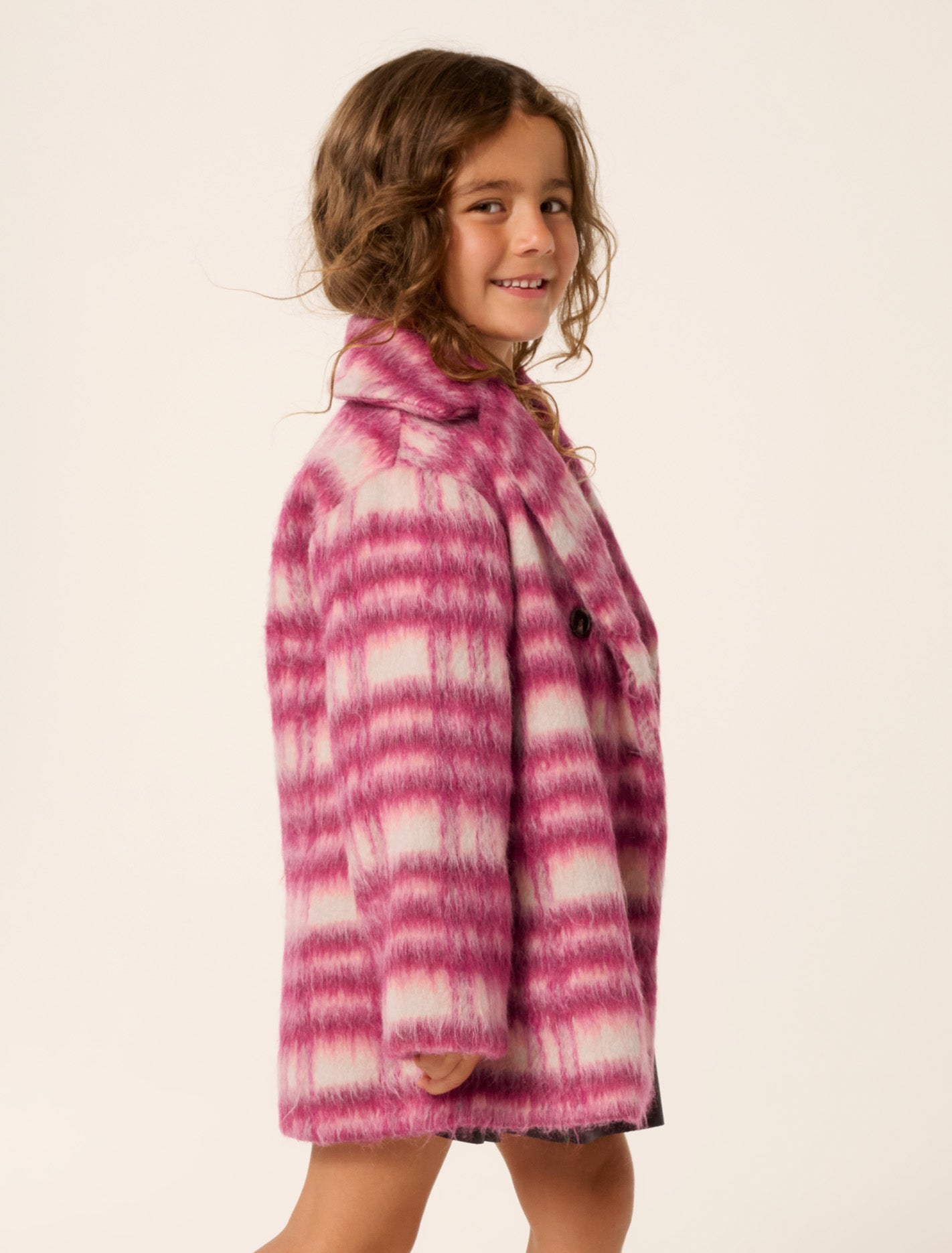Aurelia Girls Double Breasted Coat Apres Ski Check