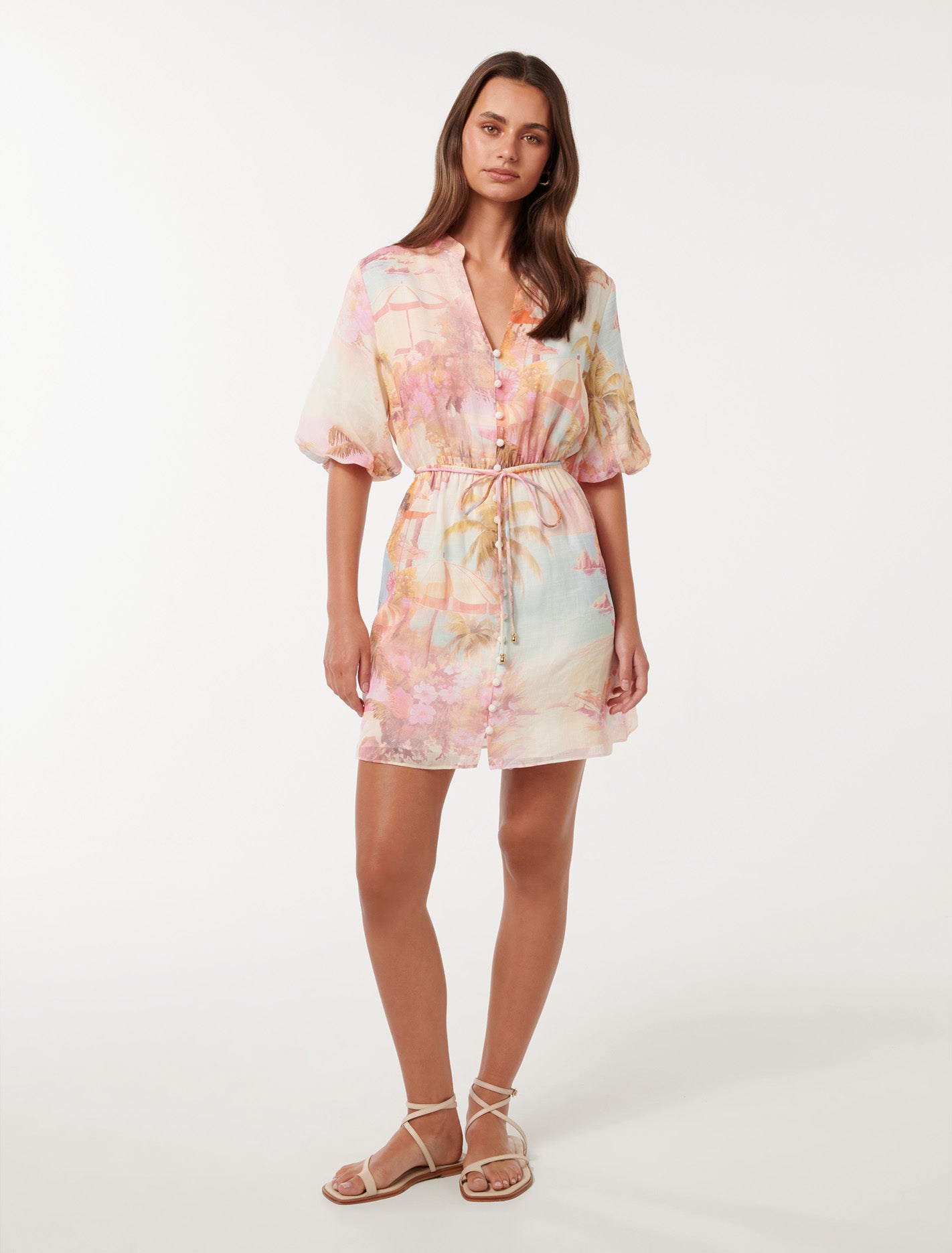 Franny Mini Shirt Dress Soft Italian Holiday