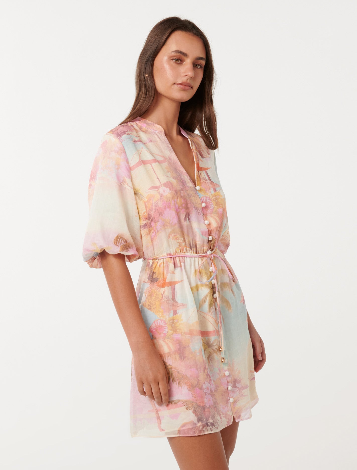 Franny Mini Shirt Dress Soft Italian Holiday