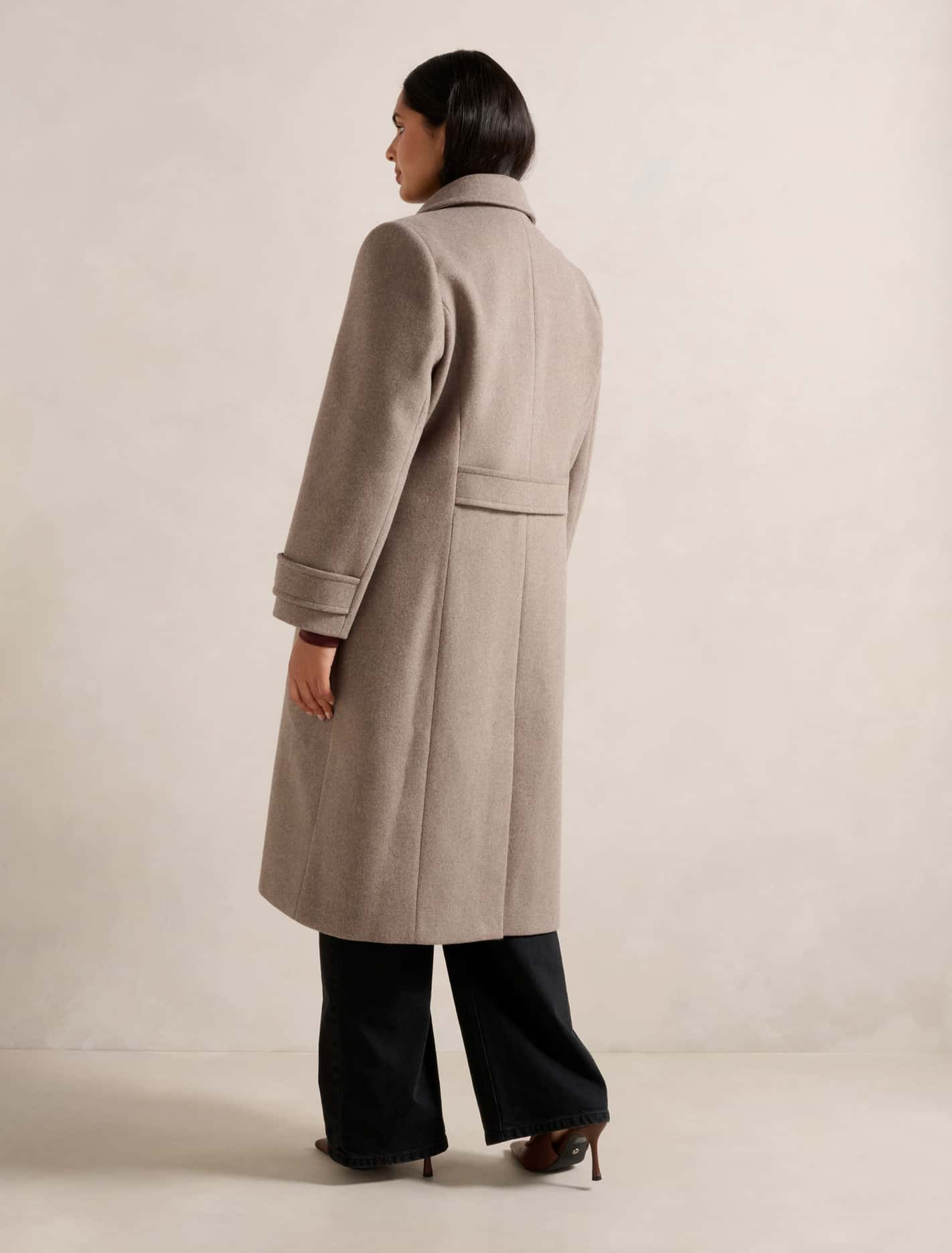 Penelope Curve DB Coat Maple Marle