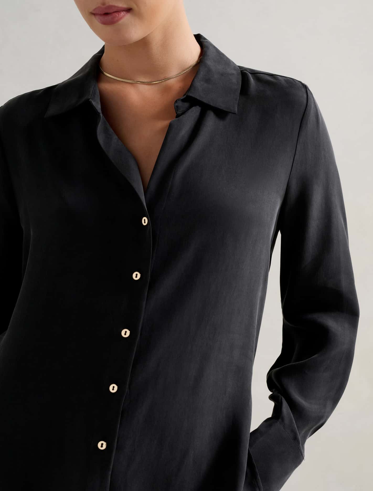 Bonnie Cupro Shirt Black