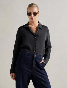 Bonnie Cupro Shirt Black