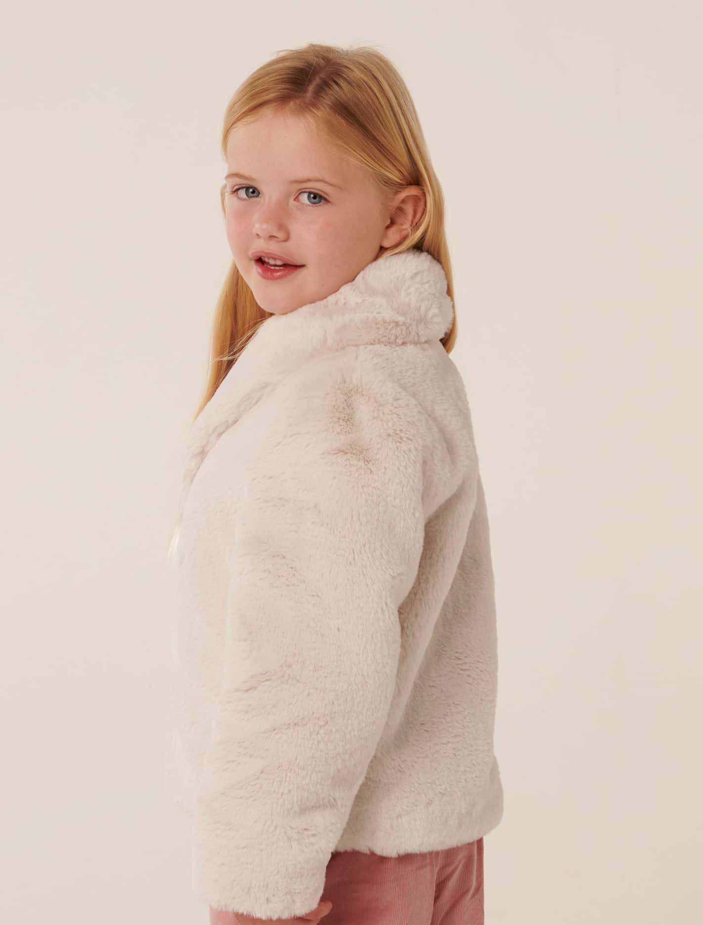 Ravenna Girls Fur Jacket Biscotti Marle