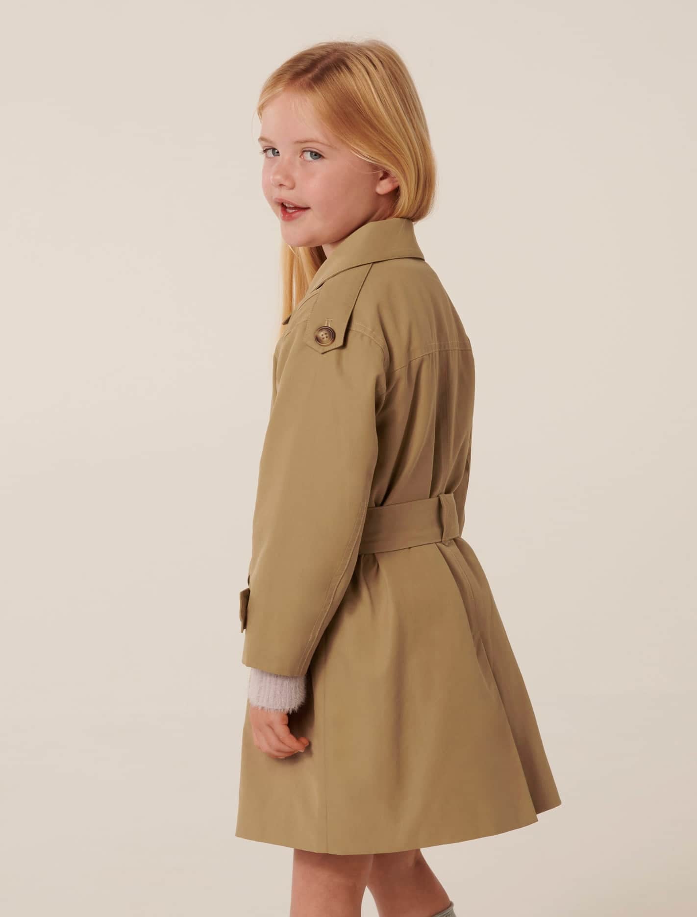 Ilaria Girls Trench French Taupe