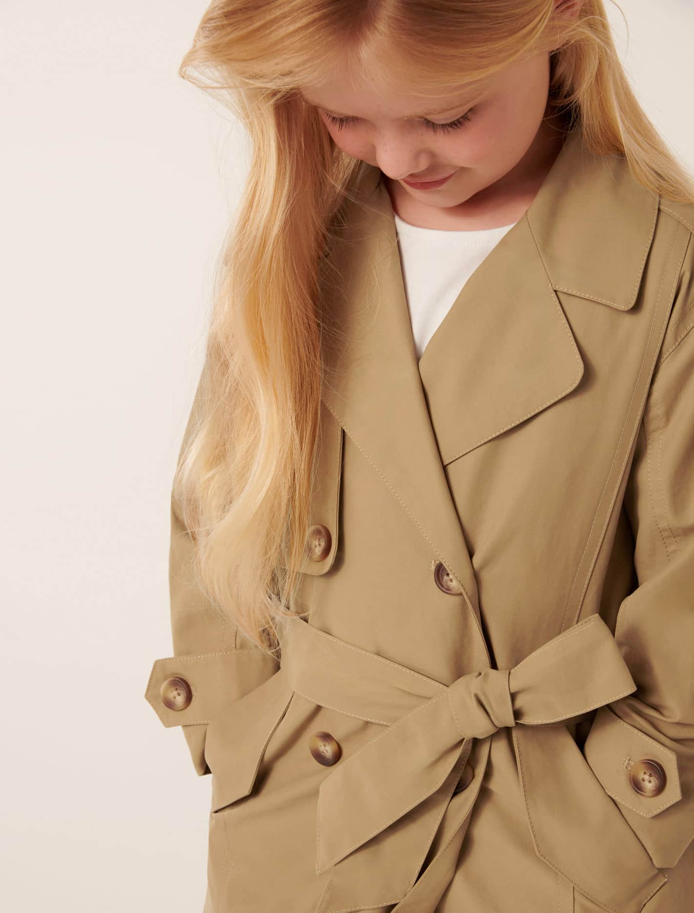 Ilaria Girls Trench French Taupe