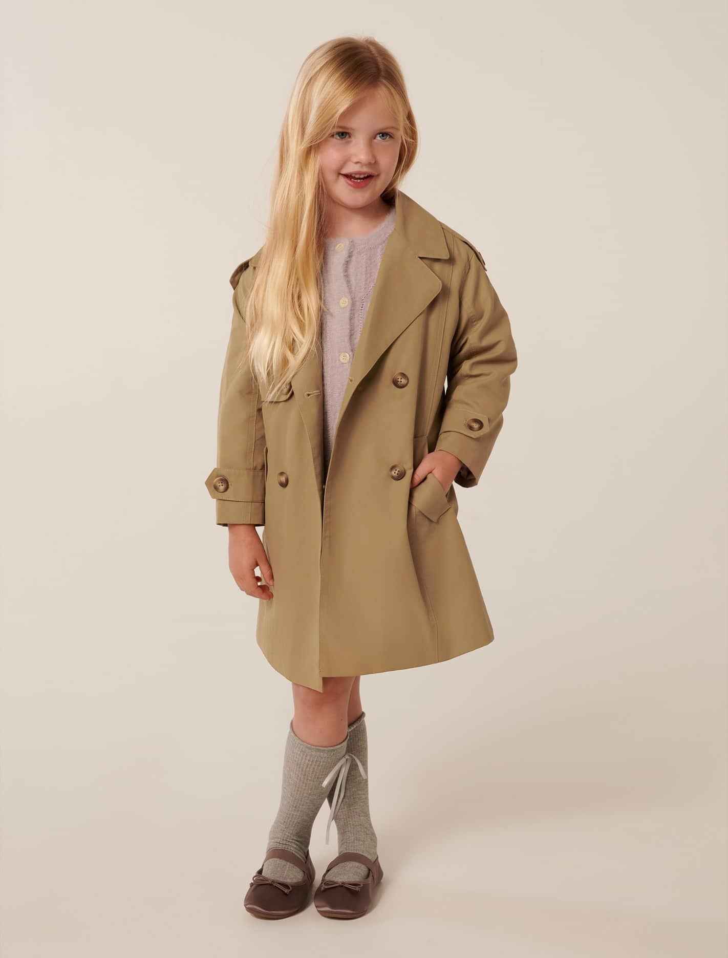 Ilaria Girls Trench French Taupe