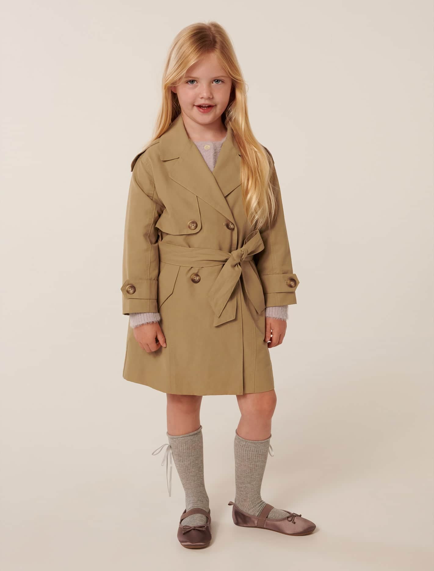 Ilaria Girls Trench French Taupe
