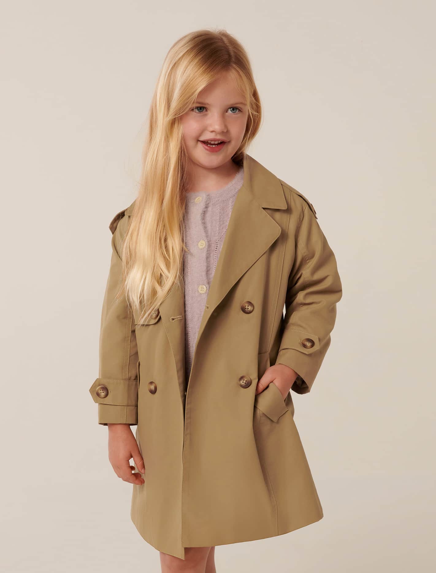 Ilaria Girls Trench French Taupe