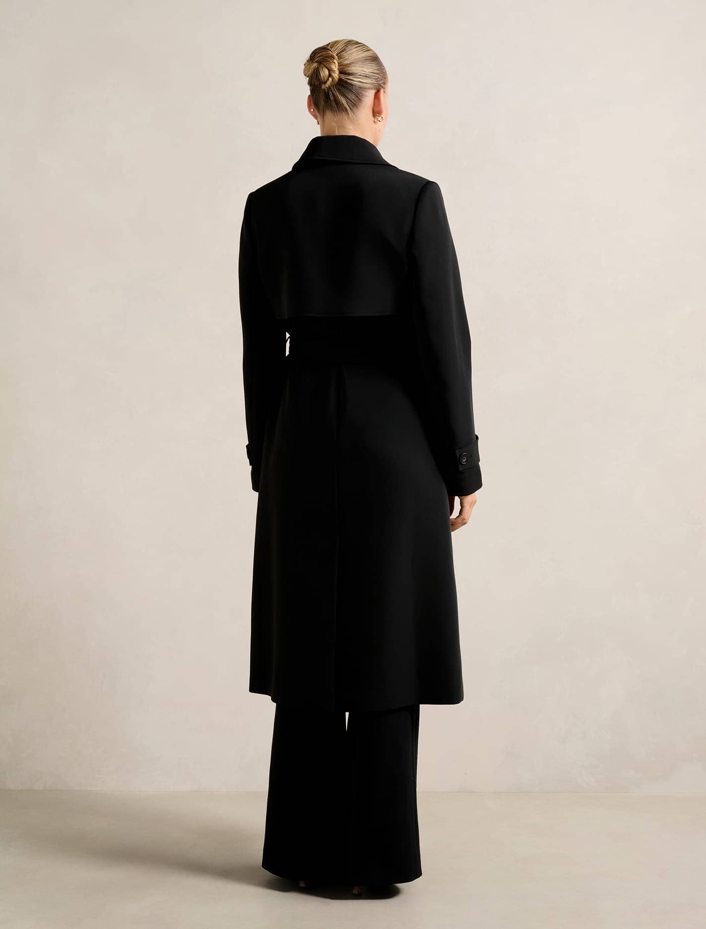Delilah Soft Trench Coat Black
