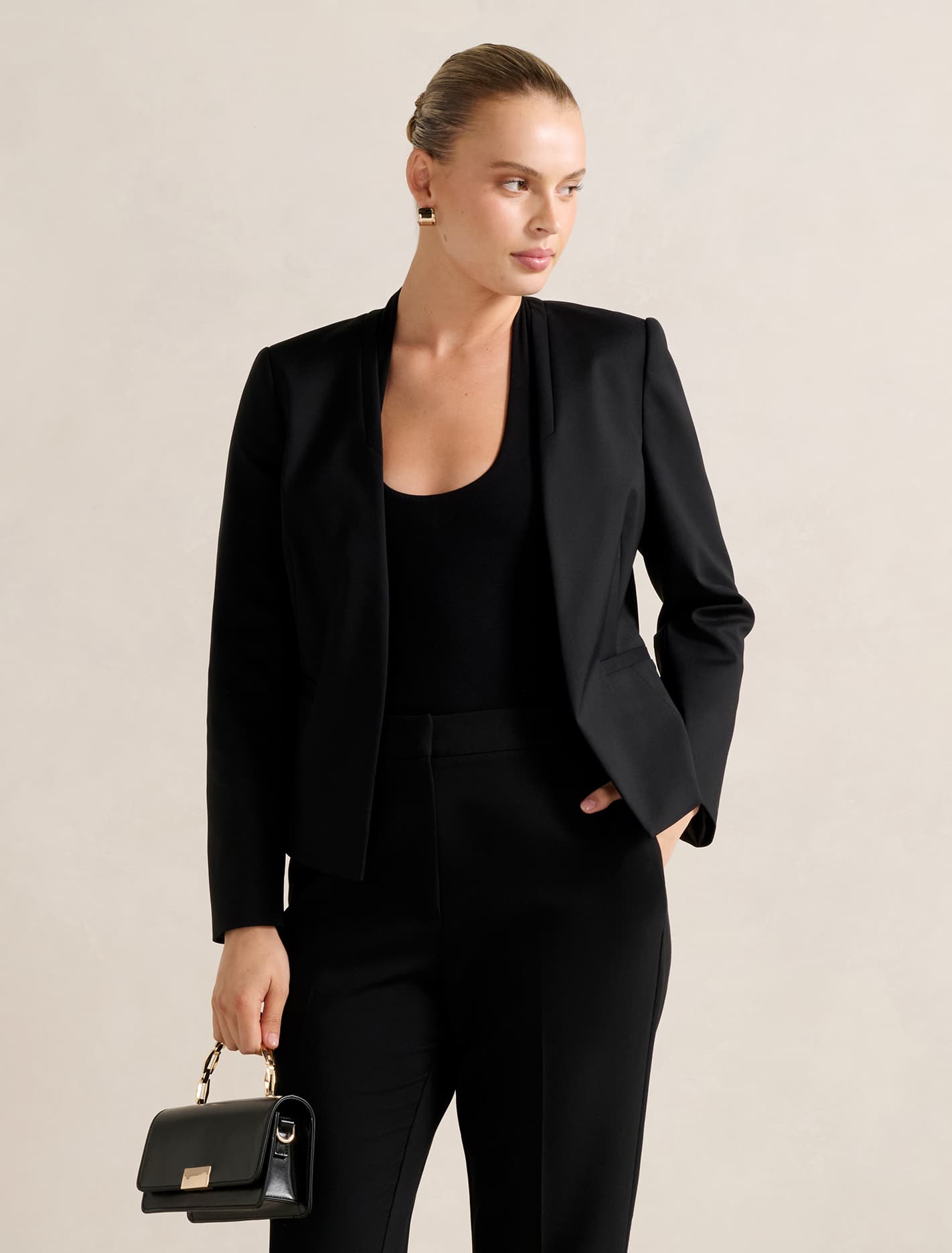 Farrah Fitted Blazer Black