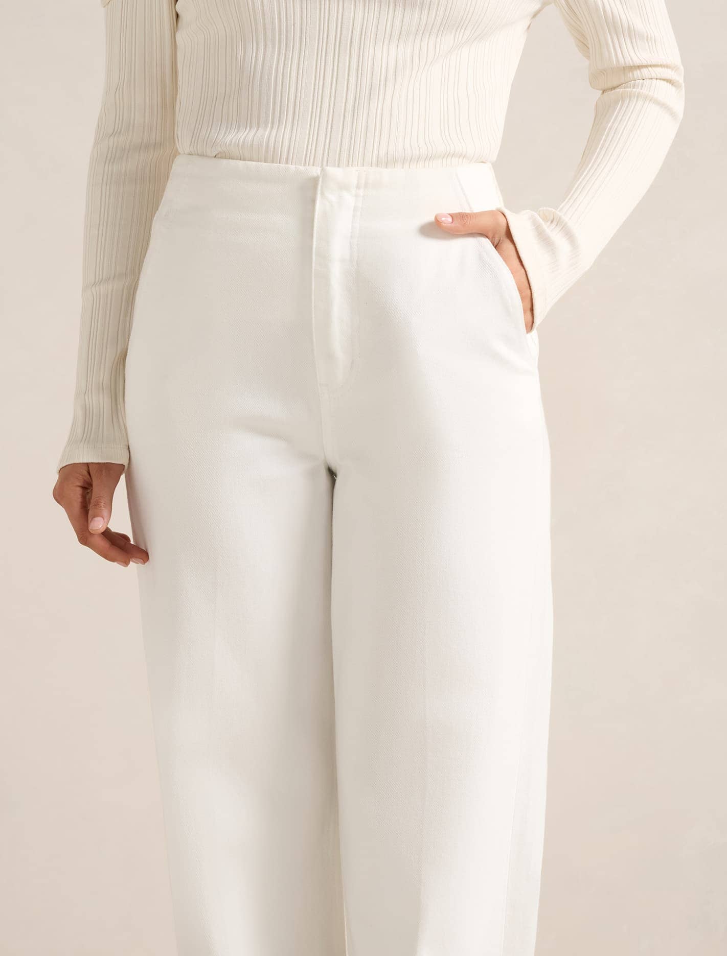 Beth Wide Leg Jean Porcelain