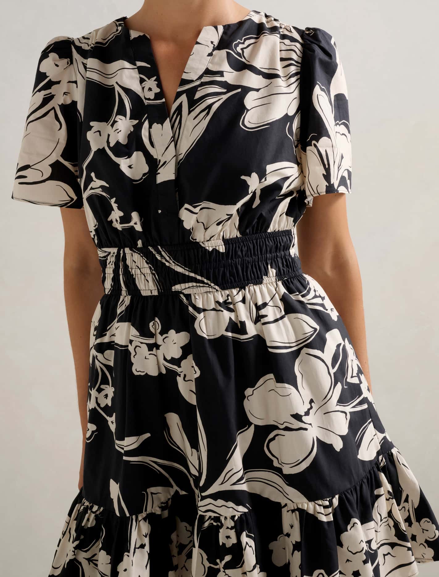 Eleanor Short Sleeve Cotton Mini Dress Hyland Floral