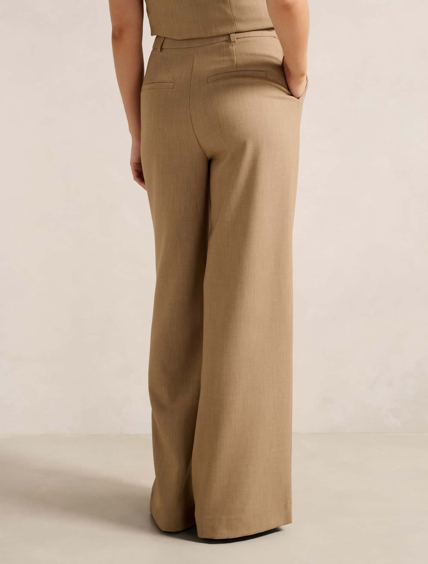 Orion Wide-Leg Pants Camel Suit
