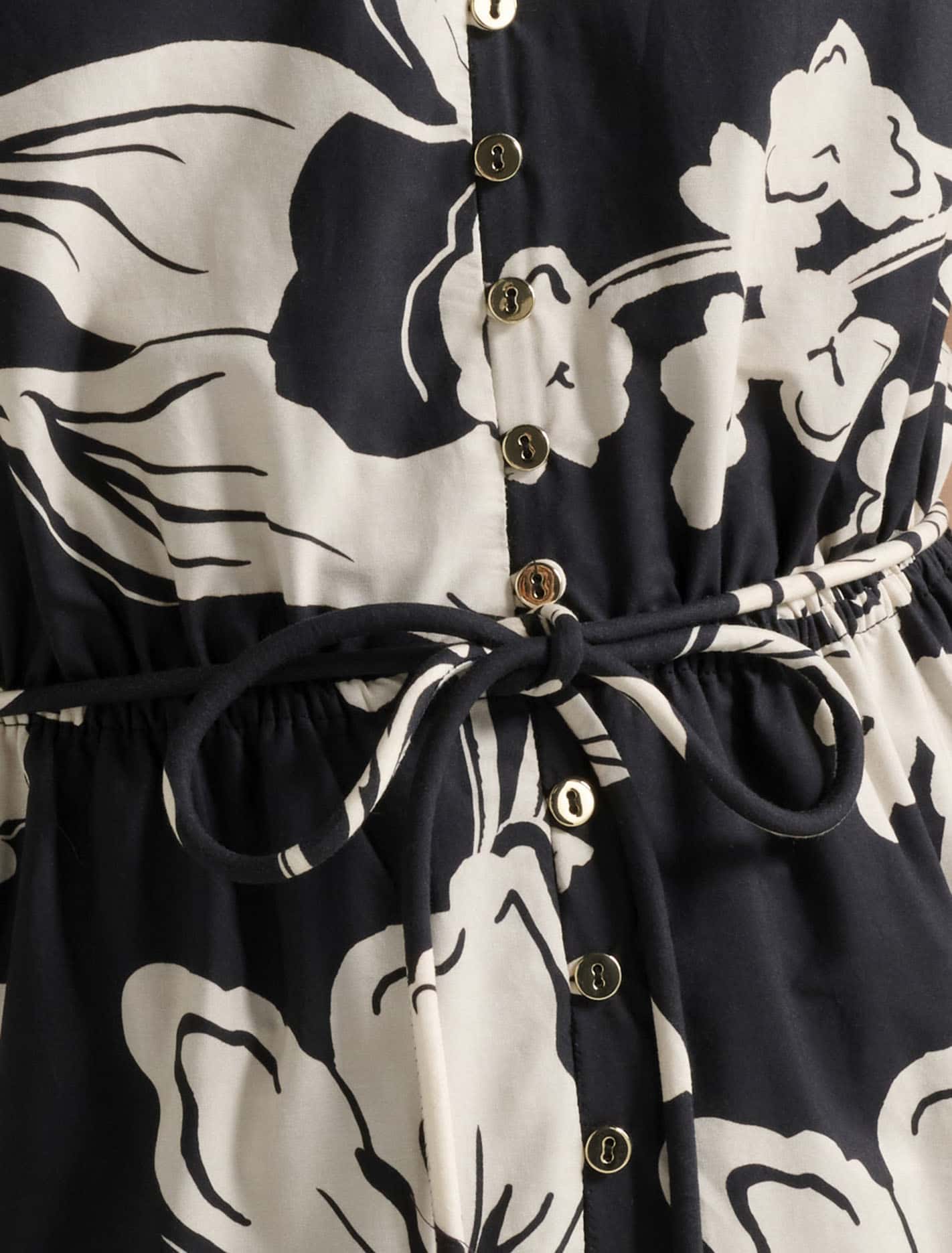 Adeline Short Sleeve Cotton Midi Dress Hyland Floral