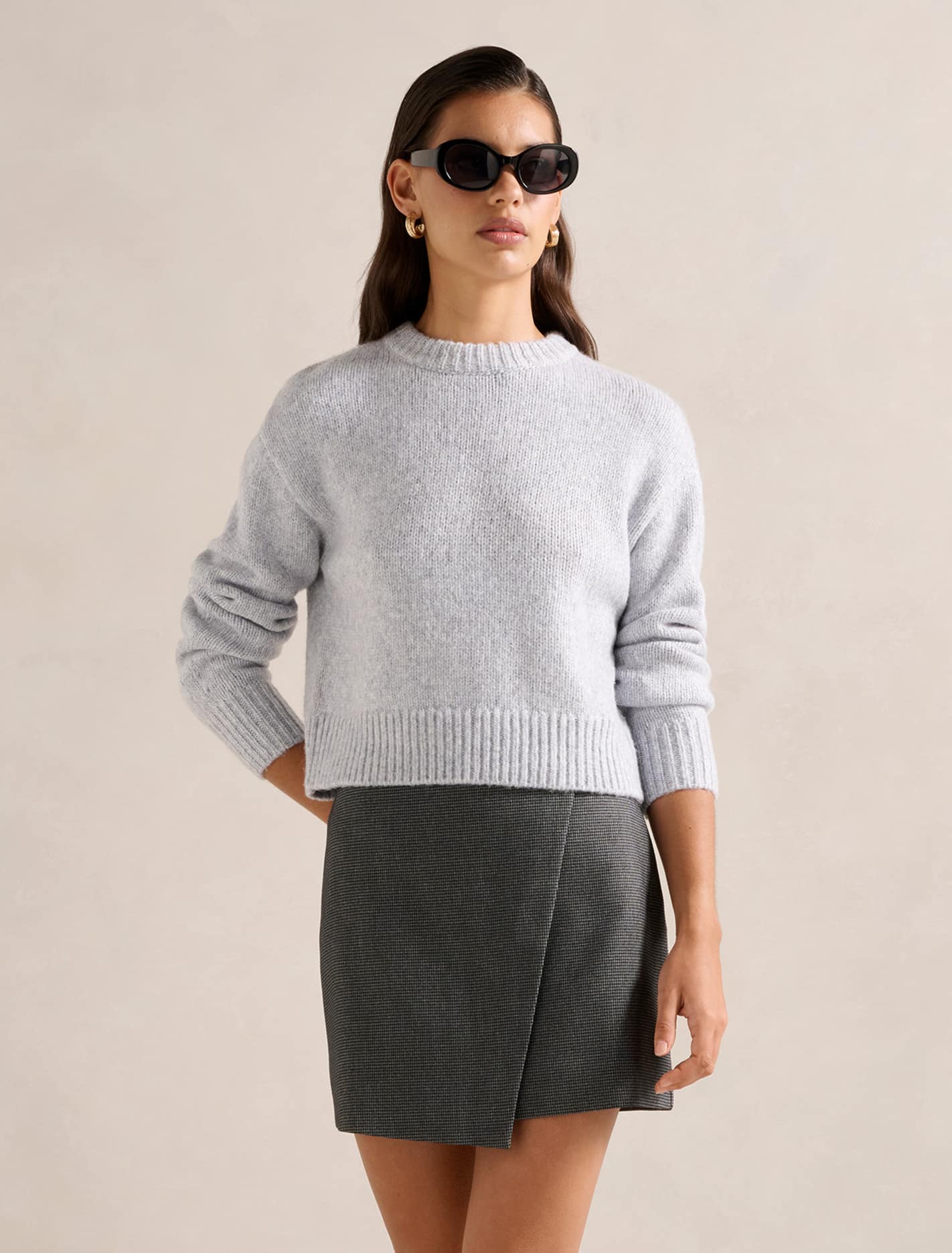 Kiera Crew Neck Sweater Blue