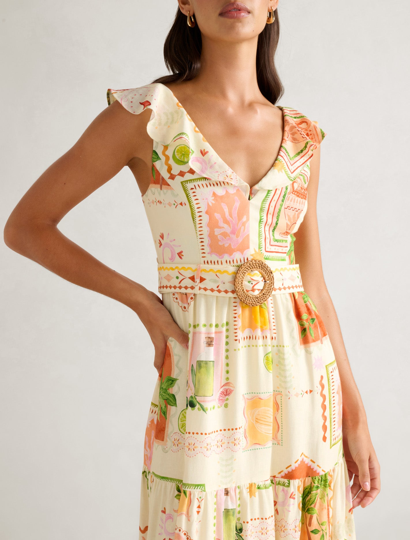 Layne Printed Midi Dress Almada Holiday