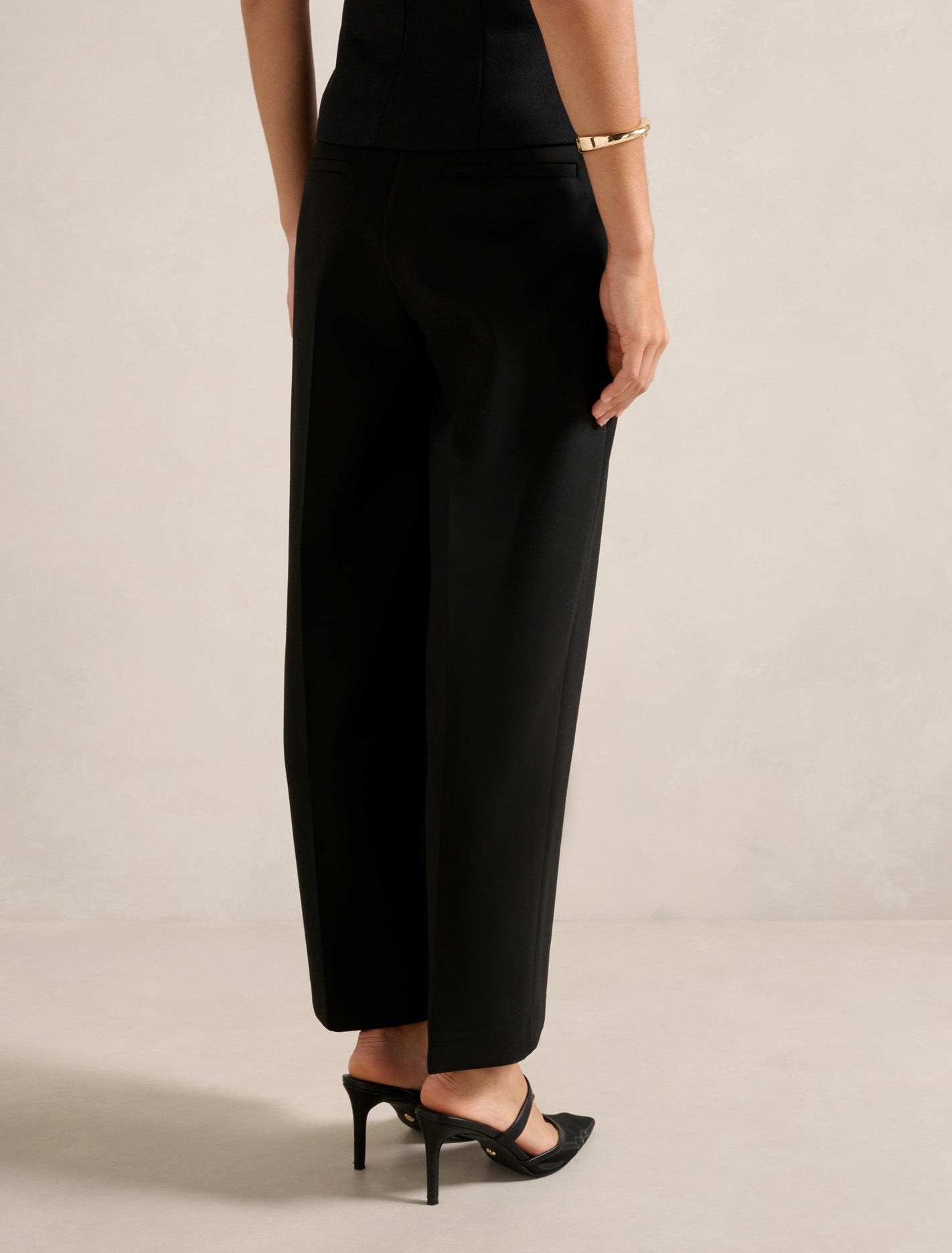 Felicity Barrel Leg Trousers Black