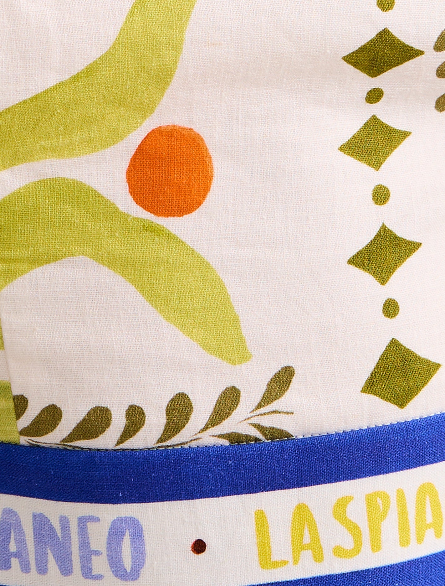 Christa Linen Top Rhodes Collage Co-ord