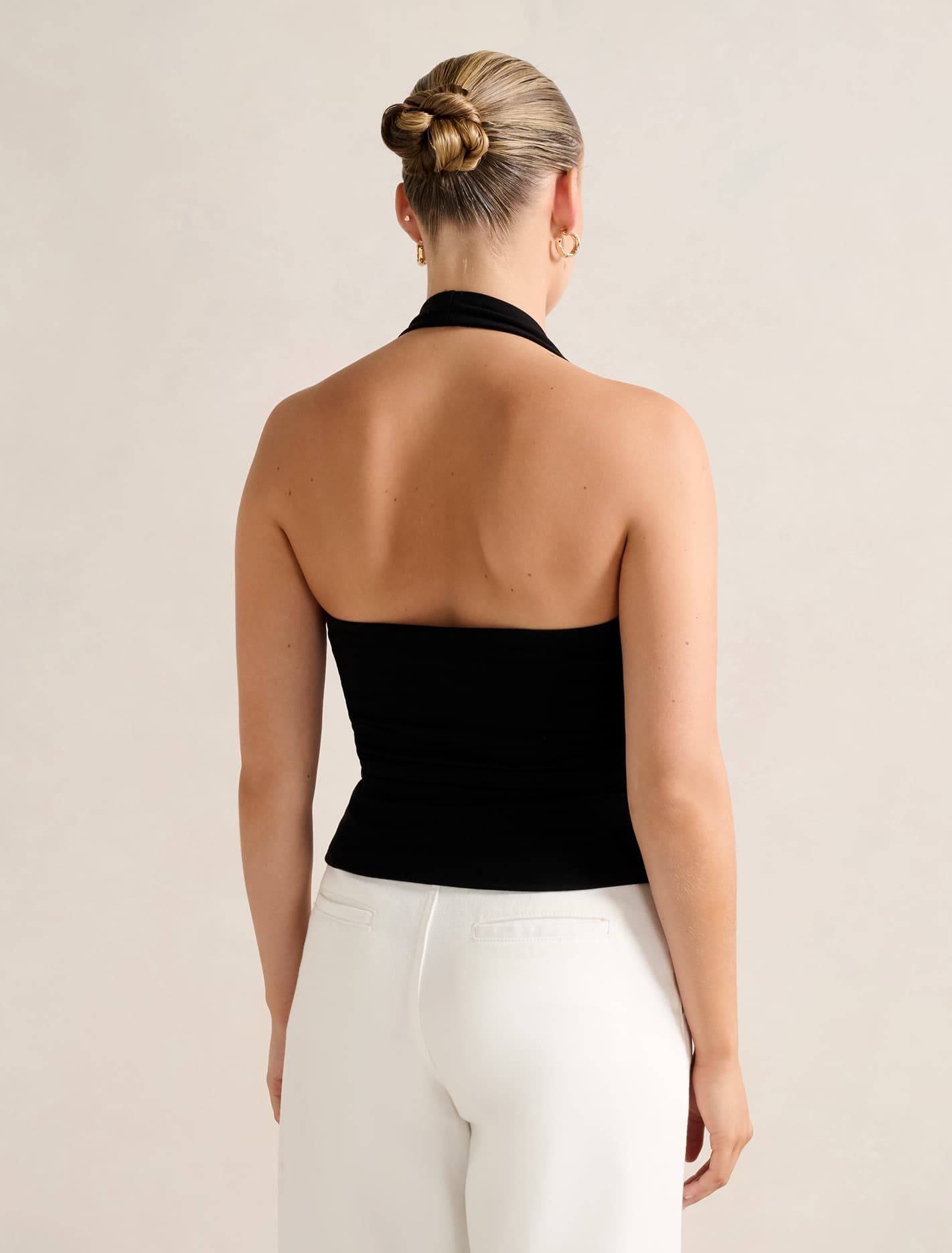 Nicky Halter Neck Top Black