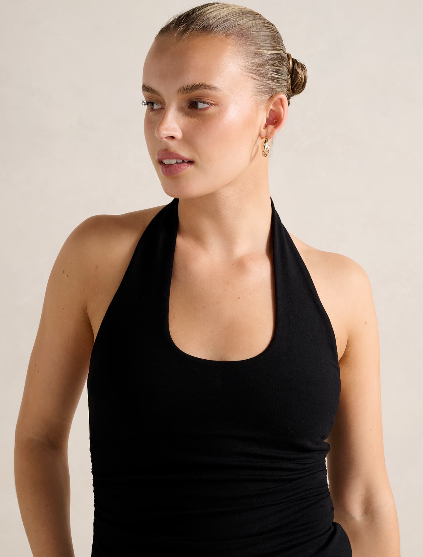 Nicky Halter Neck Top Black