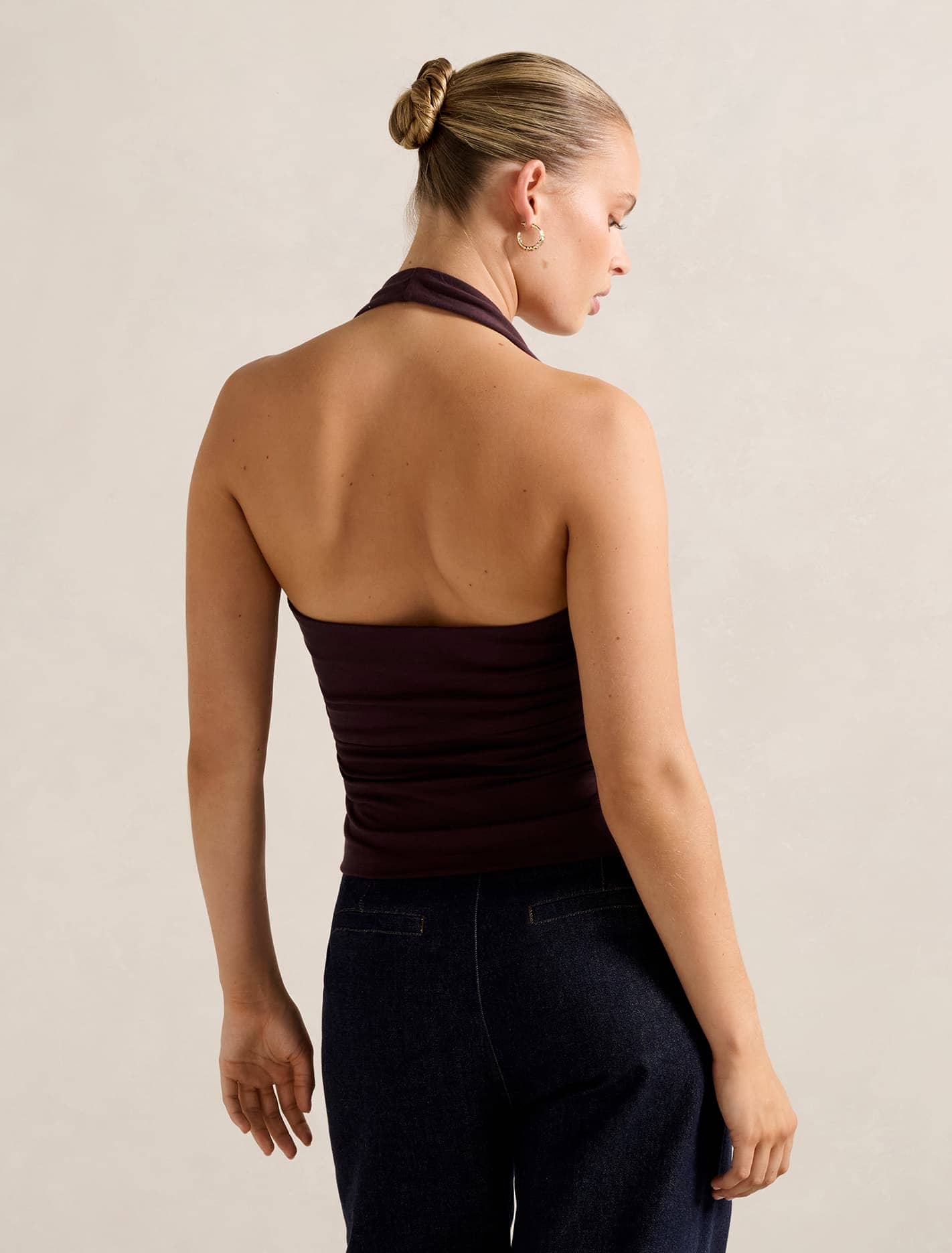 Nicky Halter-Neck Top Cherry Lacquer