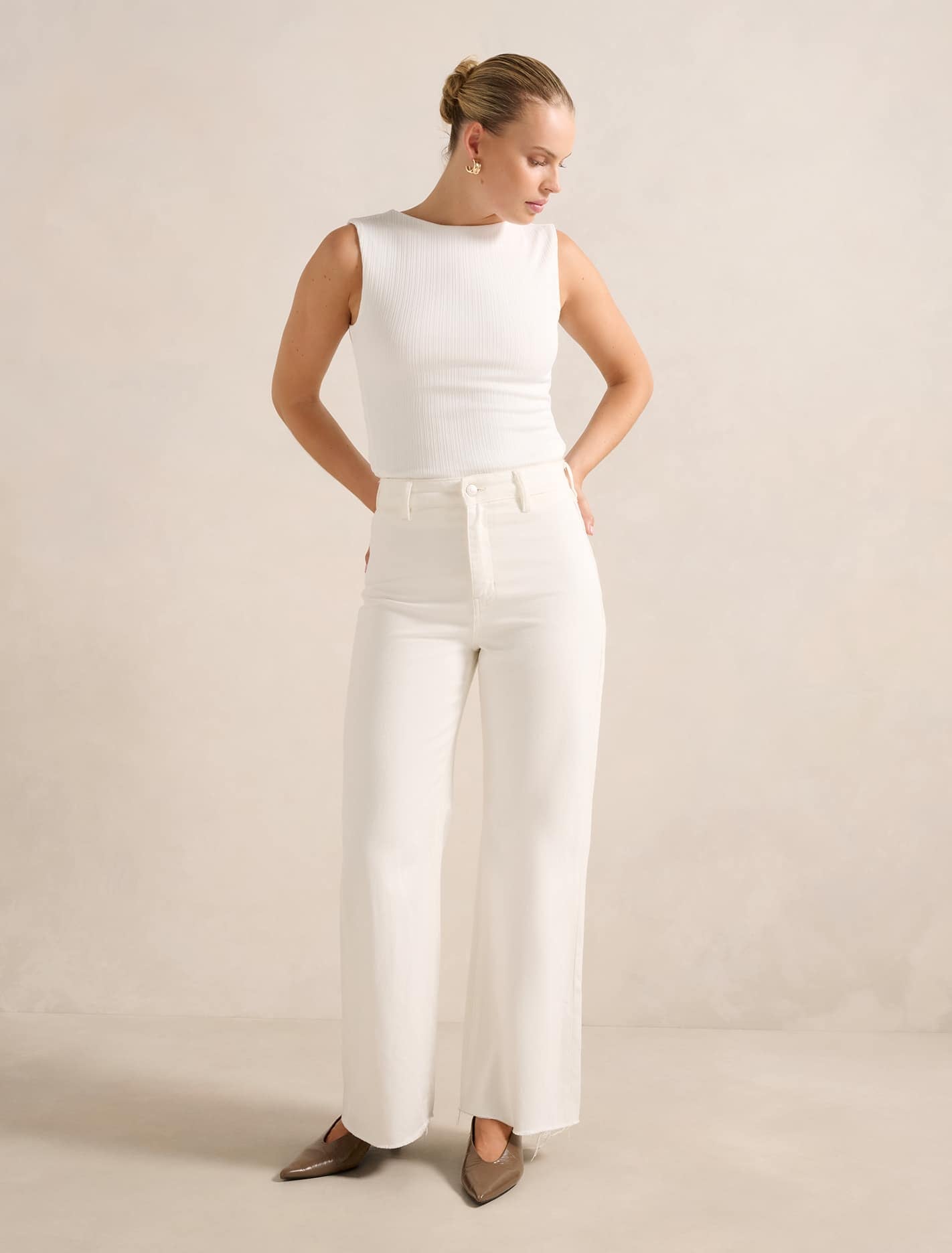Frankie Boat Neck Tank Porcelain