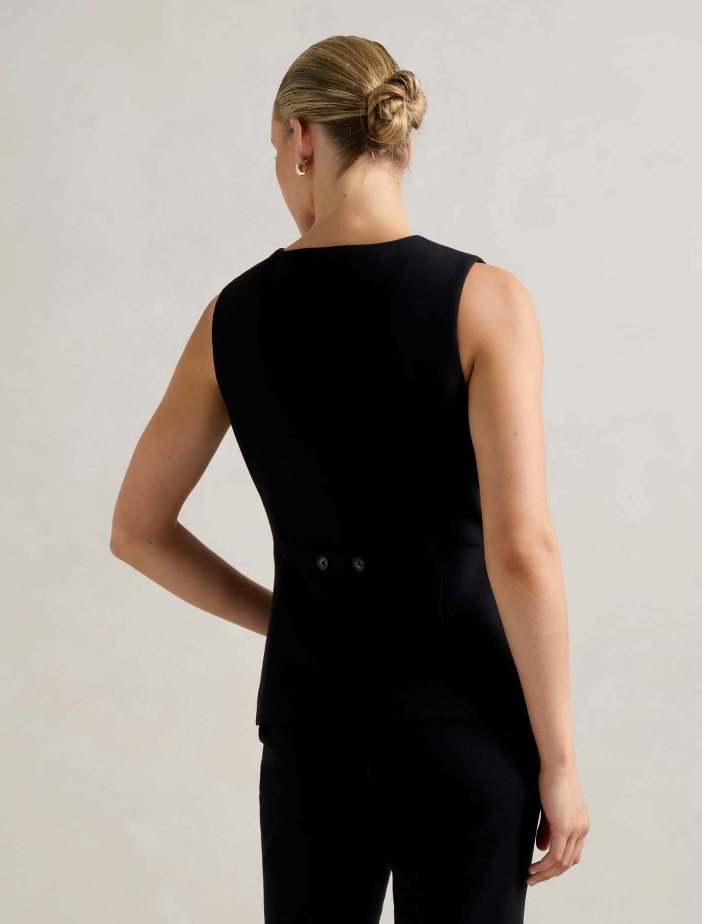 Nikki High Neck Waistcoat Black